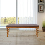 Tobago Solidwood Dining Bench for 6 Seater in Antique Walnut Colour - HomeTown