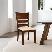 Shore Rubber Wood Dining Chair Set Of 2 in Rio Brown Colour - HomeTown