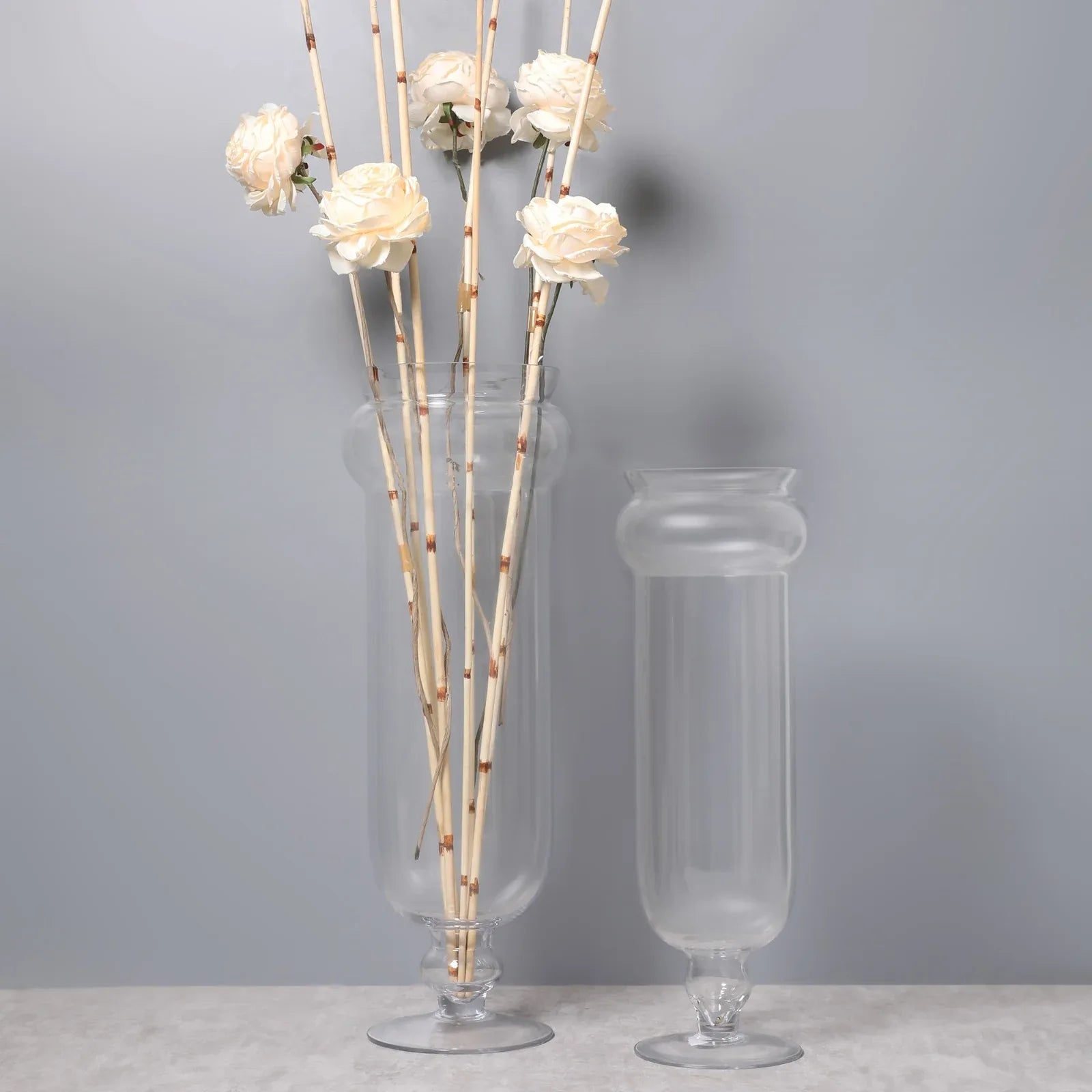 EDEL CONTEMPORY CLEAR GLASS MEDIUM SIZED VASE BY LIVING ESSENCE - HomeTown