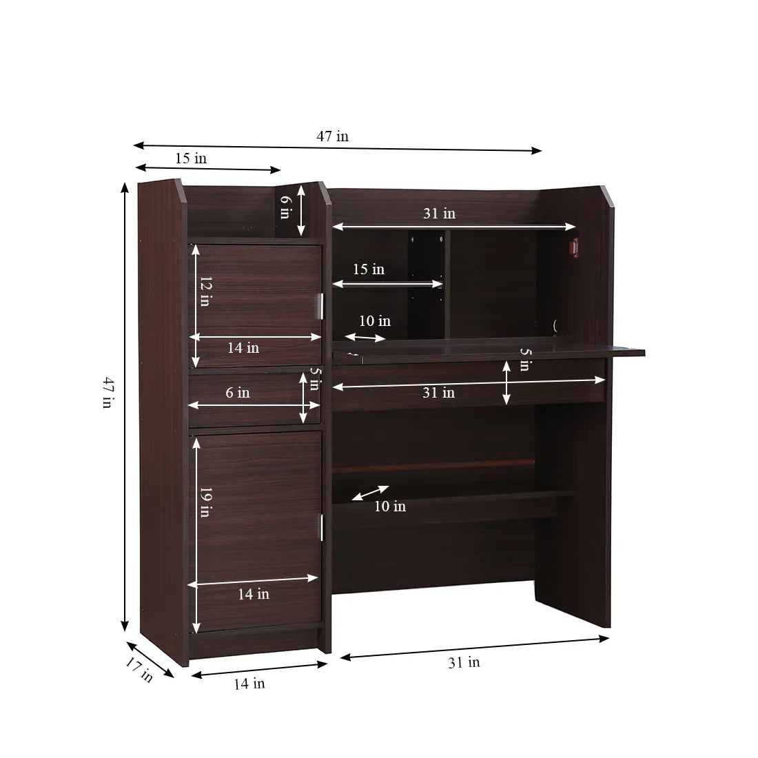 Florence Study Table in Honey Colour - HomeTown