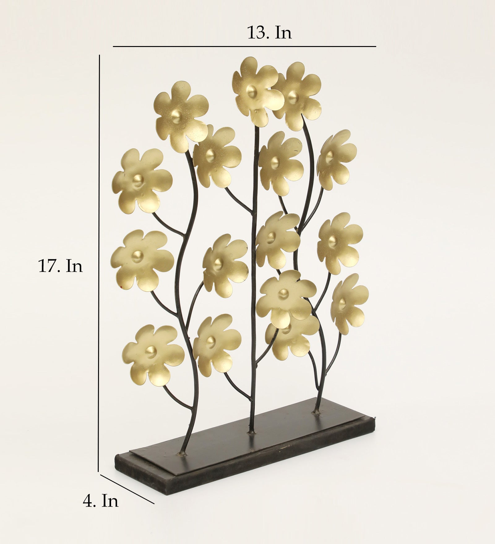 Vedas Liana Flower Metal Table Décor - Floral Home Decor Showpiece