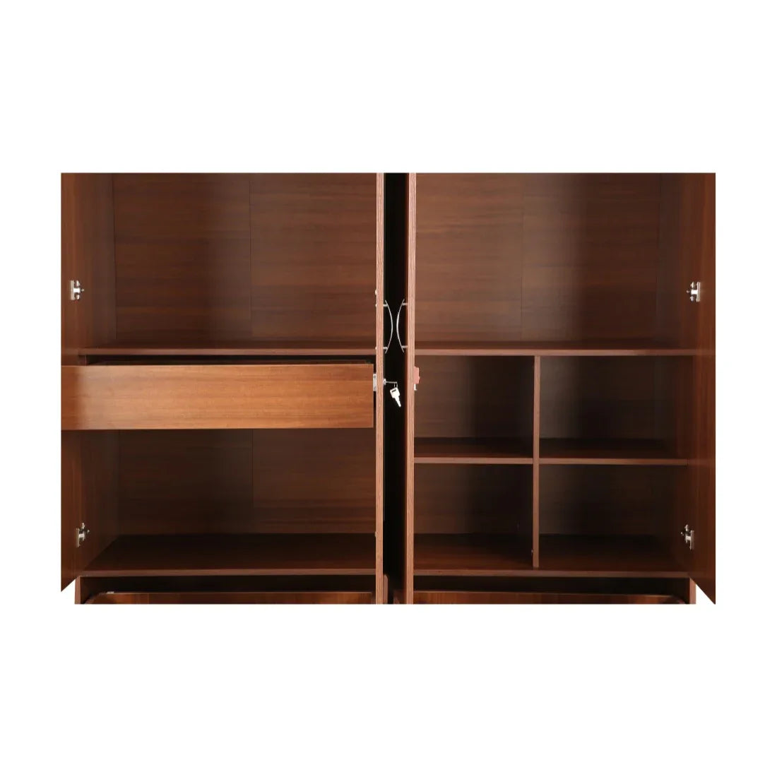 Ultima 4 door wardrobe in Walnut Finish - HomeTown
