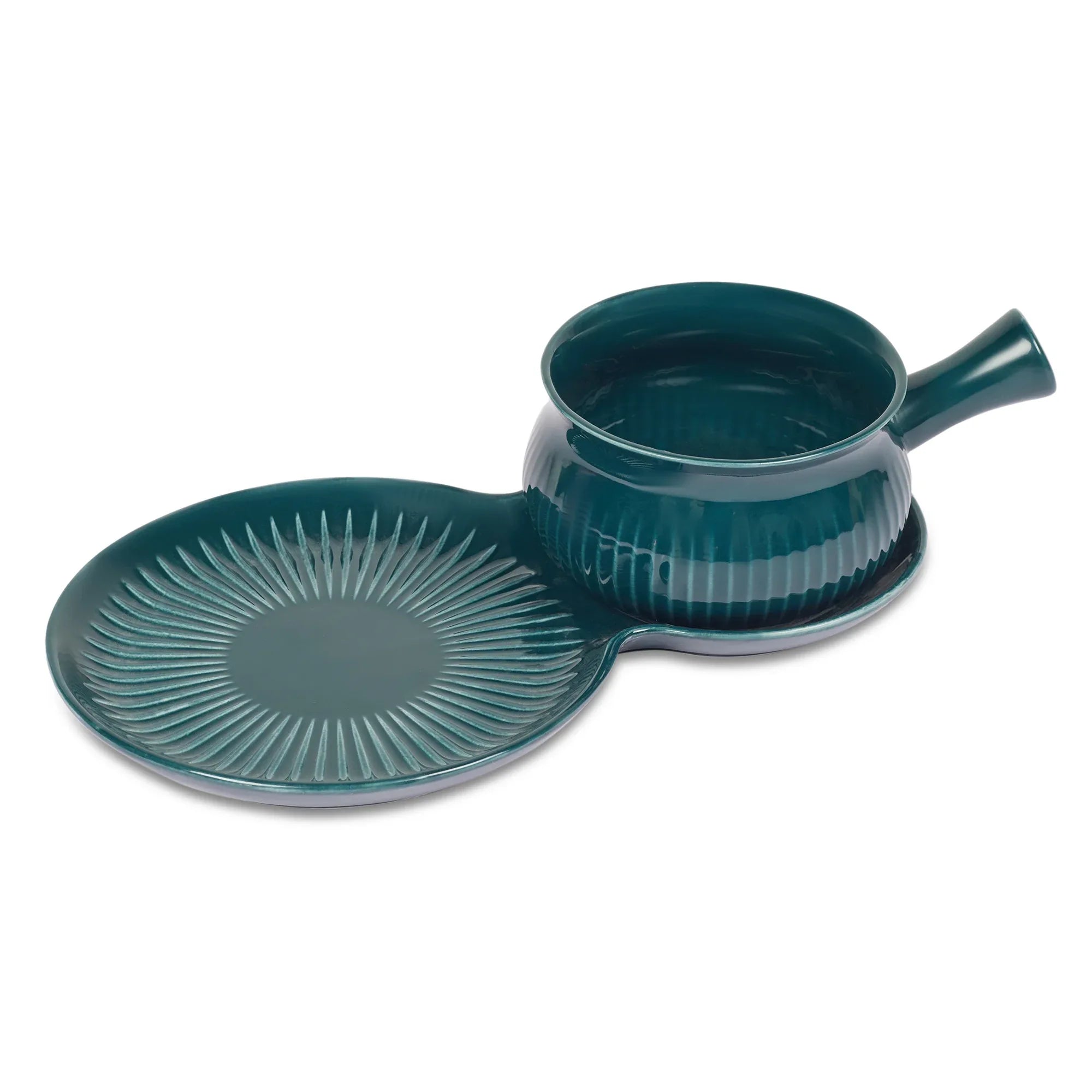 Ace Ceramic Soup Cup & Serving Platter Combo in Assorted Colour - HomeTown