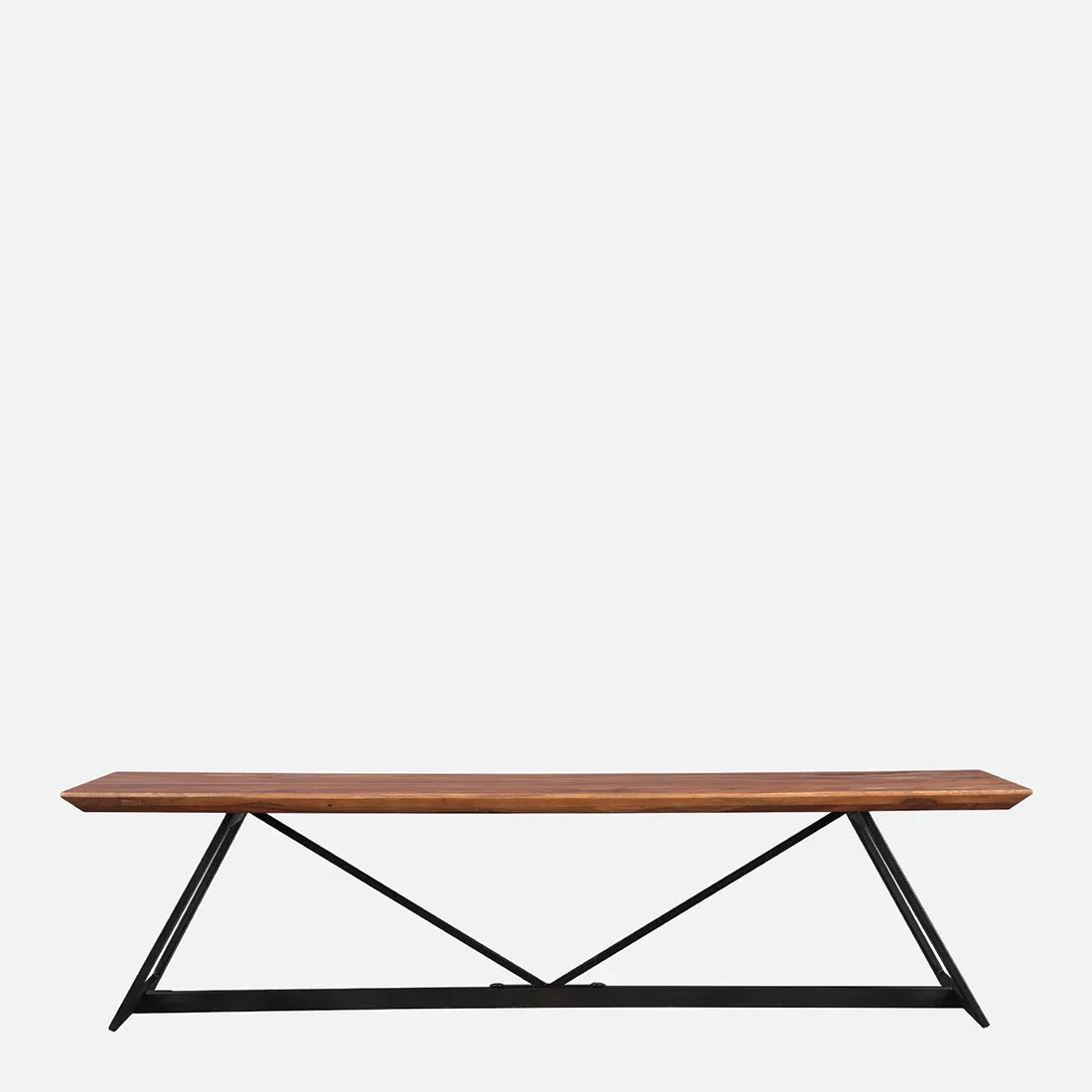 Axel Solidwood Six Seater Dining Set With Bench in Natural Sheesham Colour - HomeTown