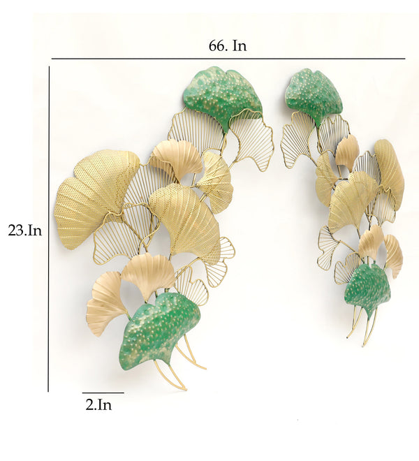 Vedas W Luv Ginko Wall Decor Left & Right dimensions