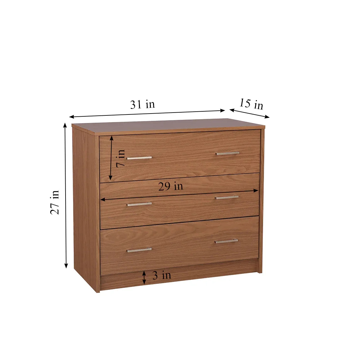 Atlas Engineered Wood Chest of Drawers in Walnut Colour - HomeTown