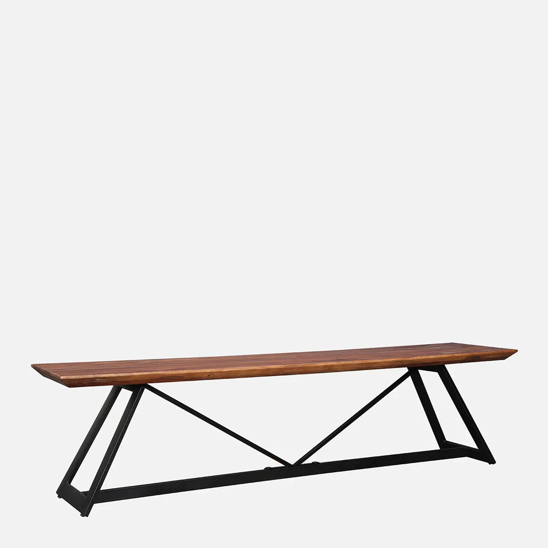 Axel Solidwood Six Seater Dining Set With Bench in Natural Sheesham Colour - HomeTown