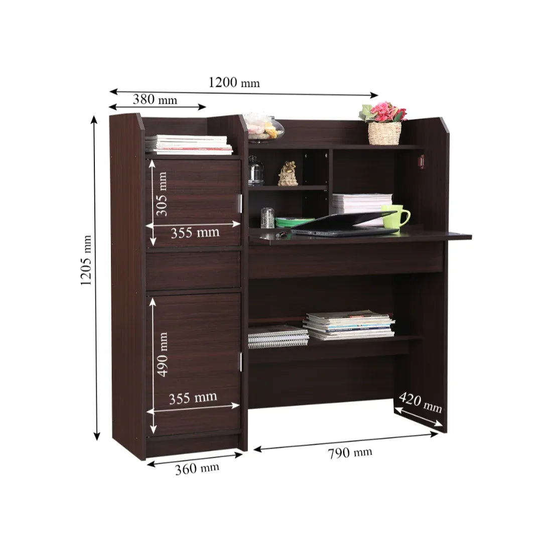 Florence Study Table in Honey Colour - HomeTown