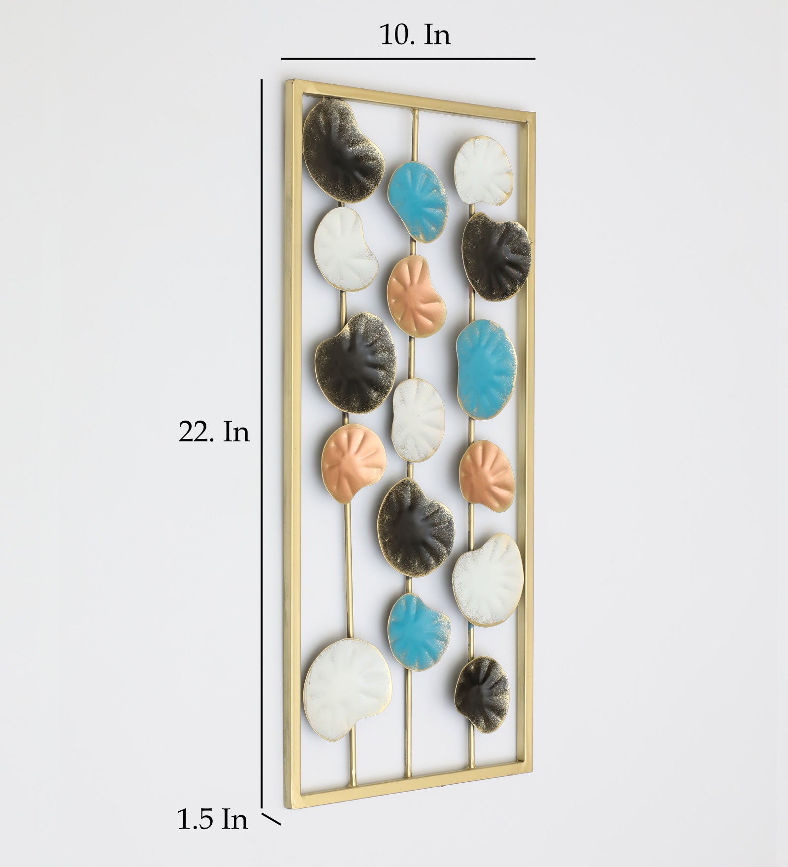 Vedas Mendrem Abstract Wall Art Iron Wall Hanging Home Decoration Perfect for Living Room/Hotel/Restaurant/Bedroom/Drawing Room (Color : Multi) (Size: 10 X 22 INCH)
