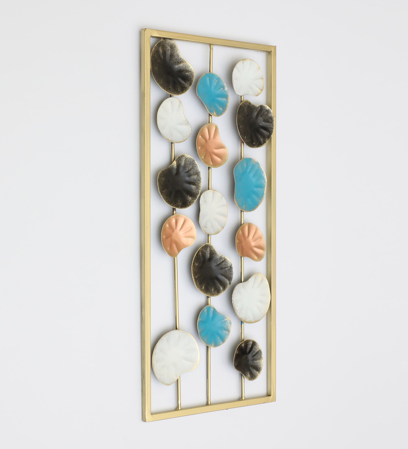 Vedas Mendrem Abstract Wall Art Iron Wall Hanging Home Decoration Perfect for Living Room/Hotel/Restaurant/Bedroom/Drawing Room (Color : Multi) (Size: 10 X 22 INCH)