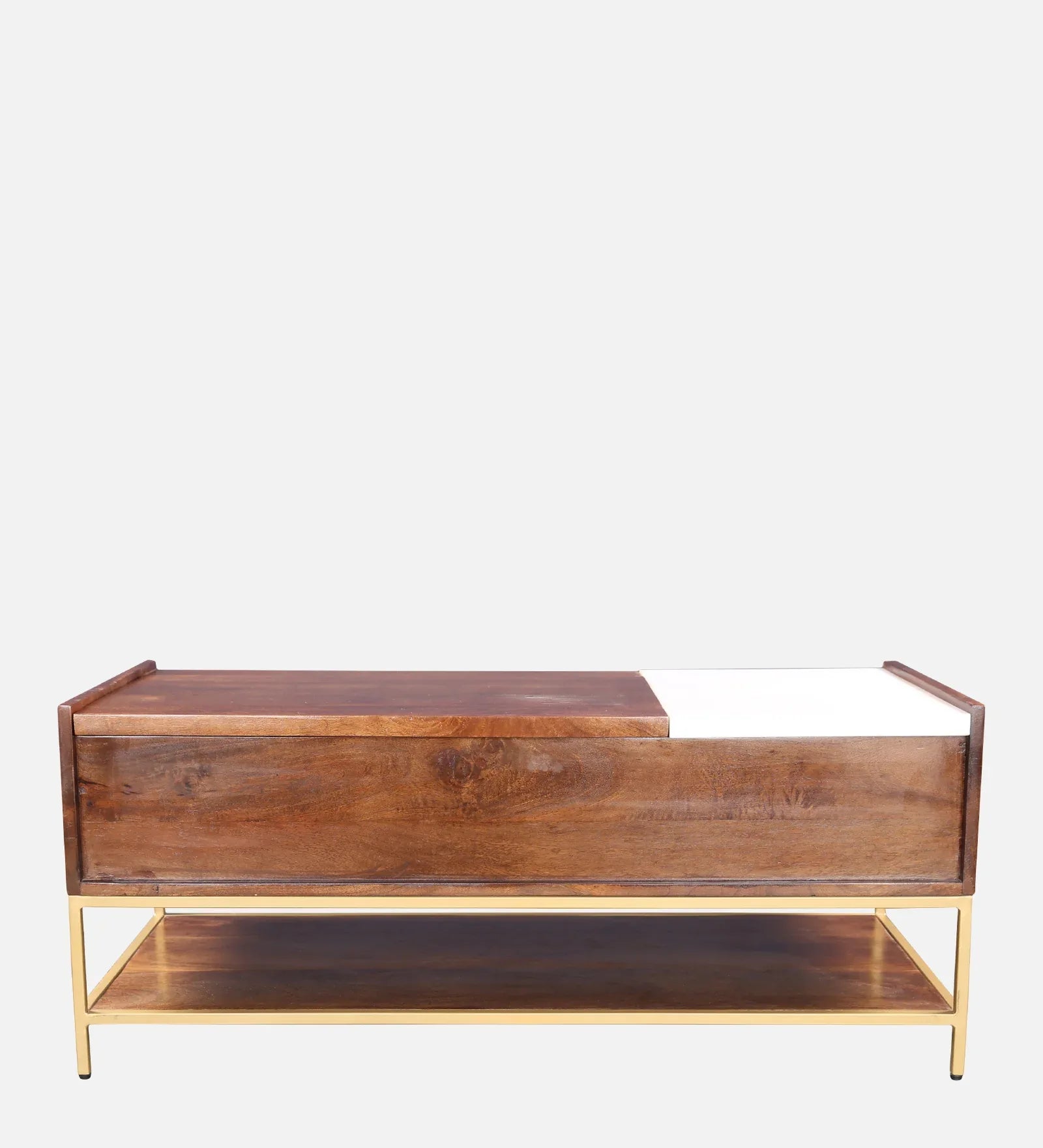 Crema Marble Top Center Table in Brown Colour - HomeTown