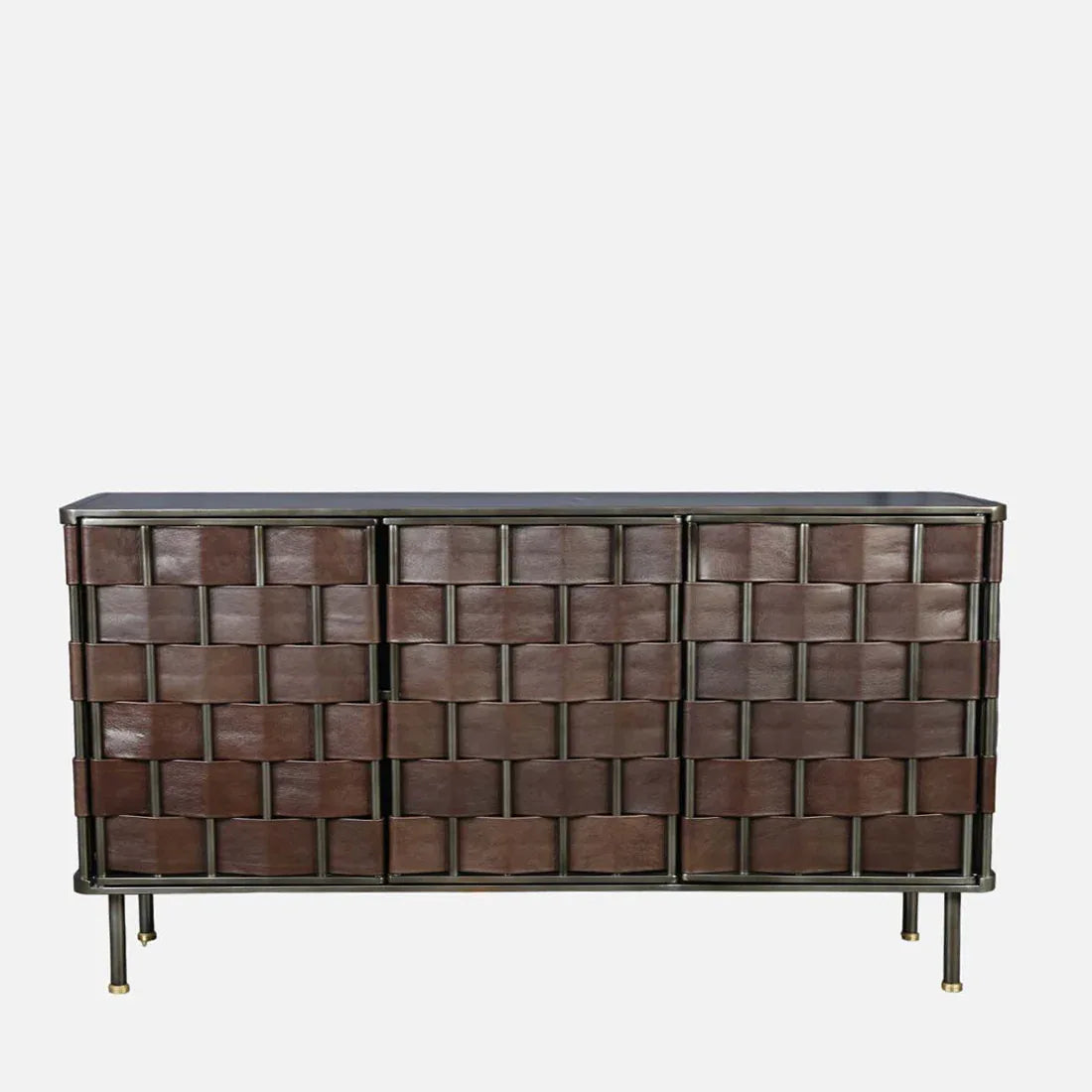 Theodore Metal Sideboard in Walnut Colour - HomeTown