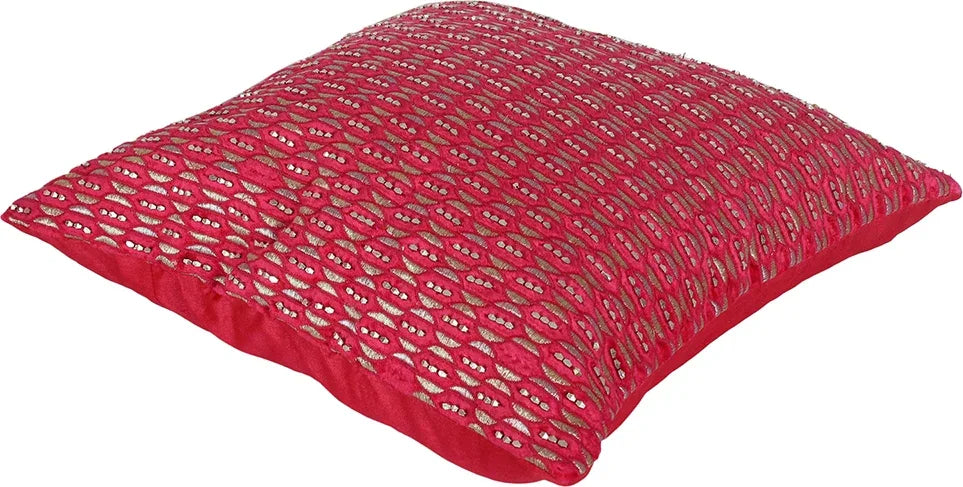Folklore Cushion Cover 16X16 CM in Fushia Colour by Living Essence - HomeTown