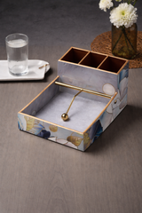 De Massion Azure Whisper Cutlery and Tissue Holder