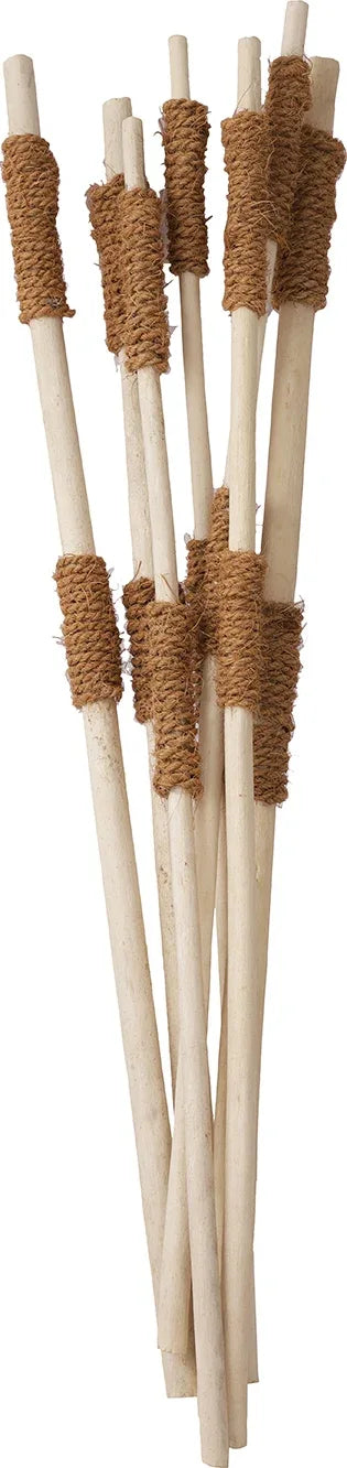 Wicker Dry Jutestick With Rope Bunch in White Colour - HomeTown