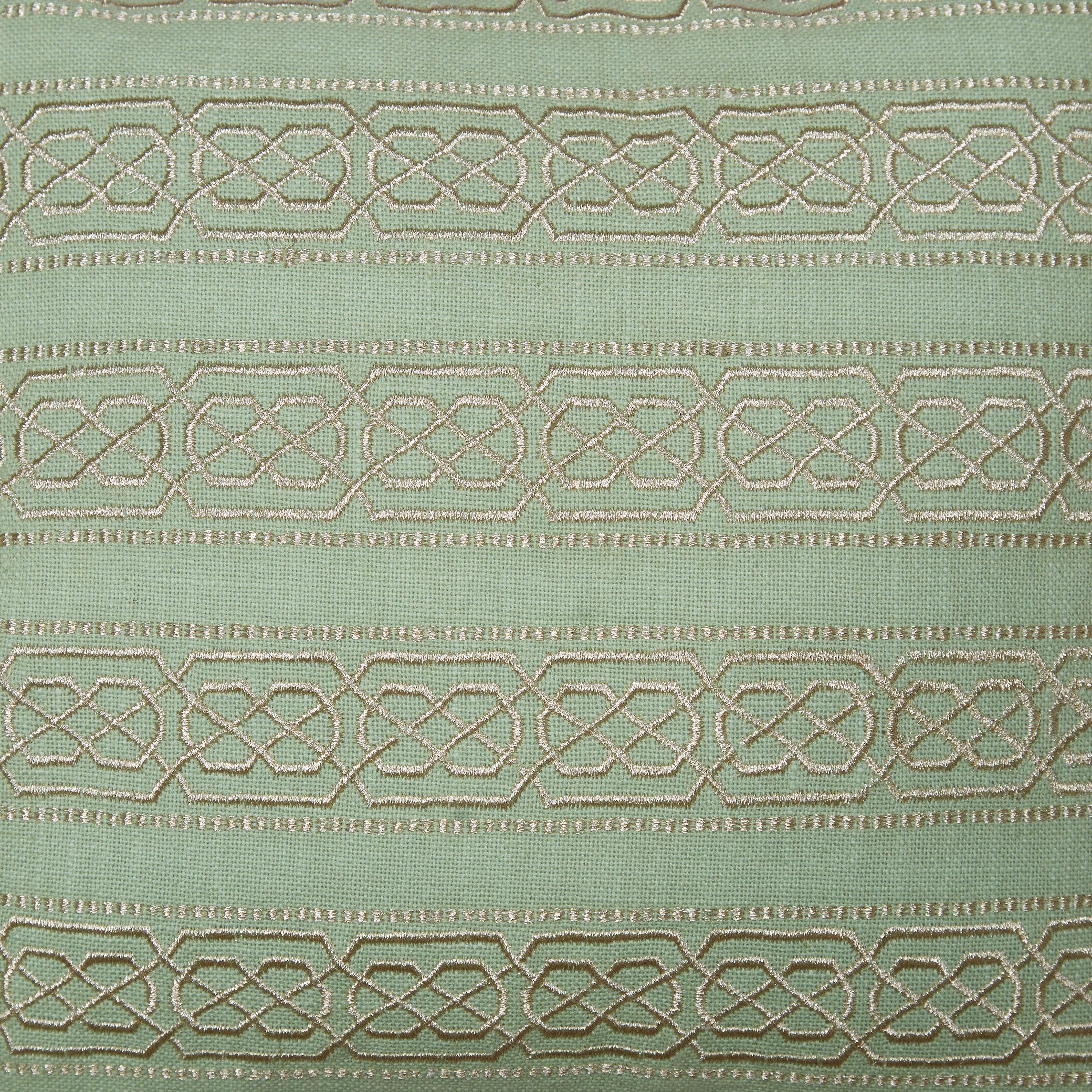 Indian Botanical Cotton Cushion Cover 40x40 cm in Multi Sage Colour - HomeTown