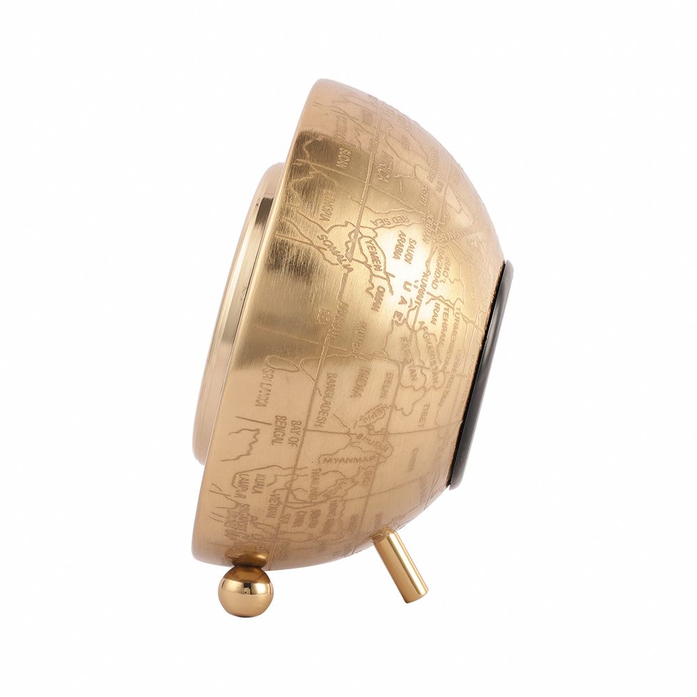 World Clock In Gold Finish