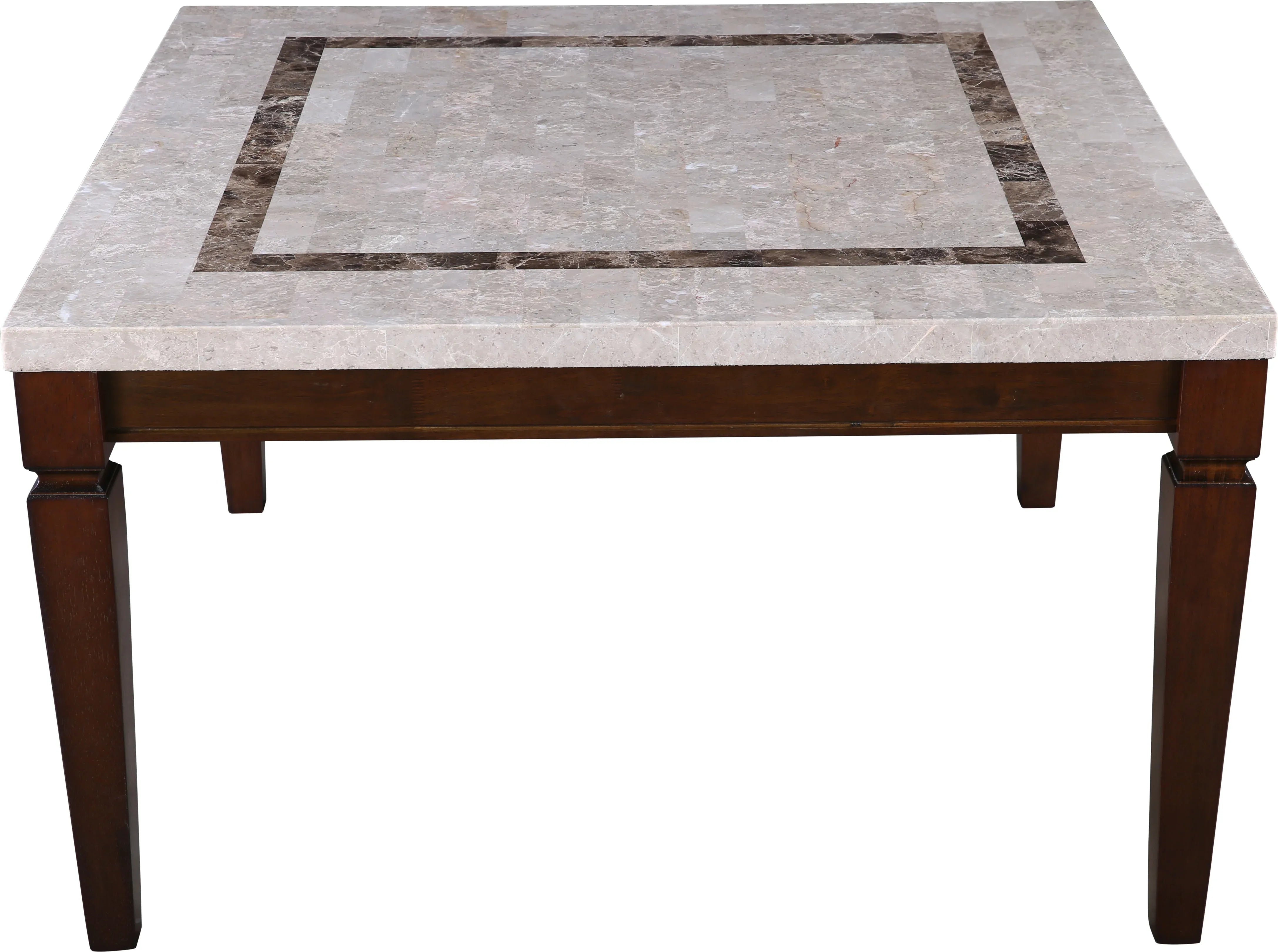 Bliss Marble Top 8 Seater Dining Table with Inlay in Beige Colour - HomeTown