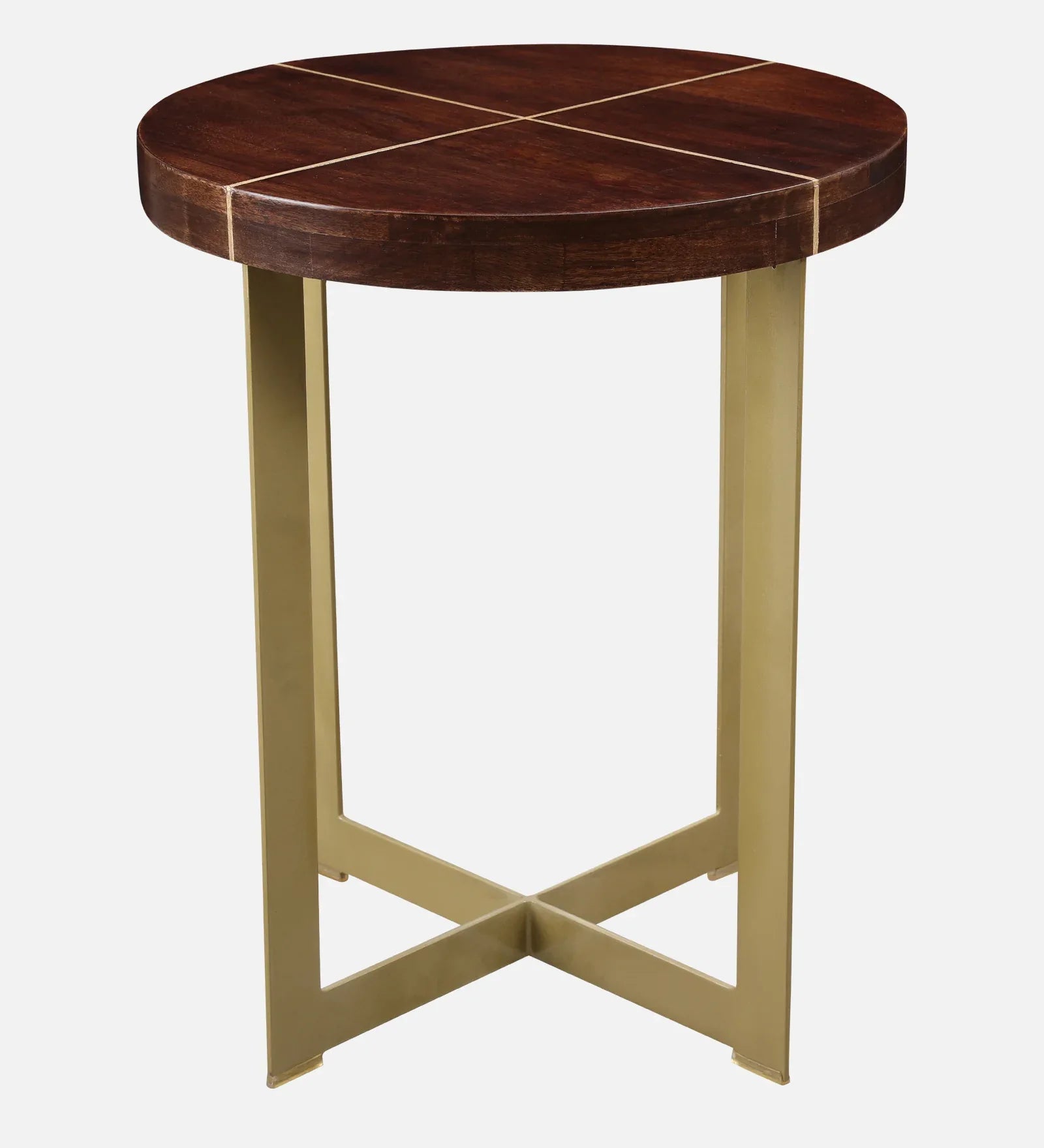 Augustin Solid Wood Side Table in Walnut Colour - HomeTown