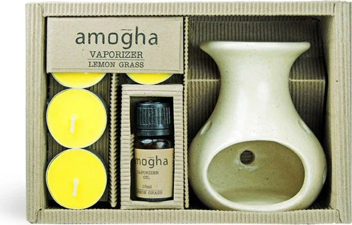 Amogha Ceramic Vapouriser Set in Lemongrass Colour - HomeTown