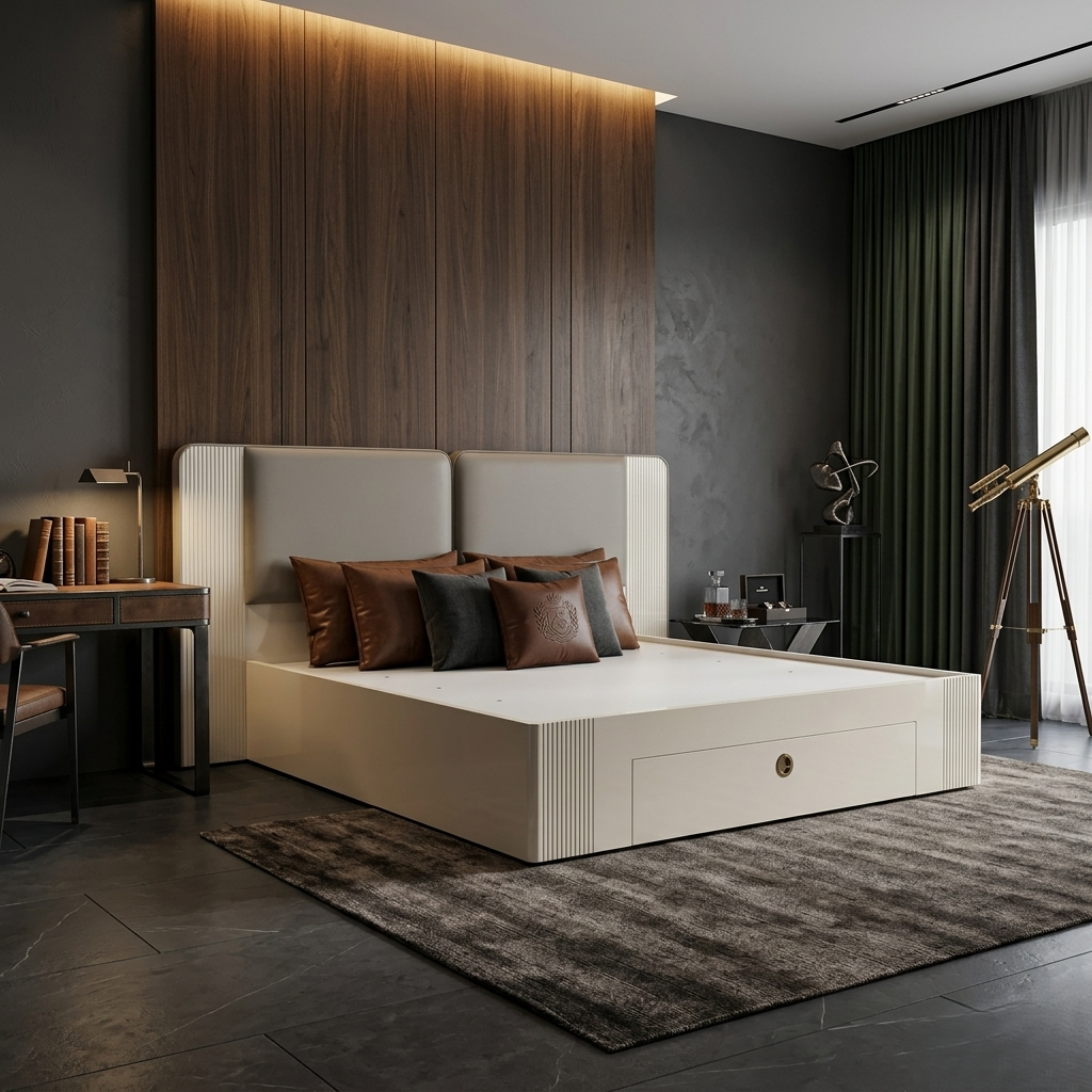 Snowcrest King Bed Full Hyd w Front Drwr