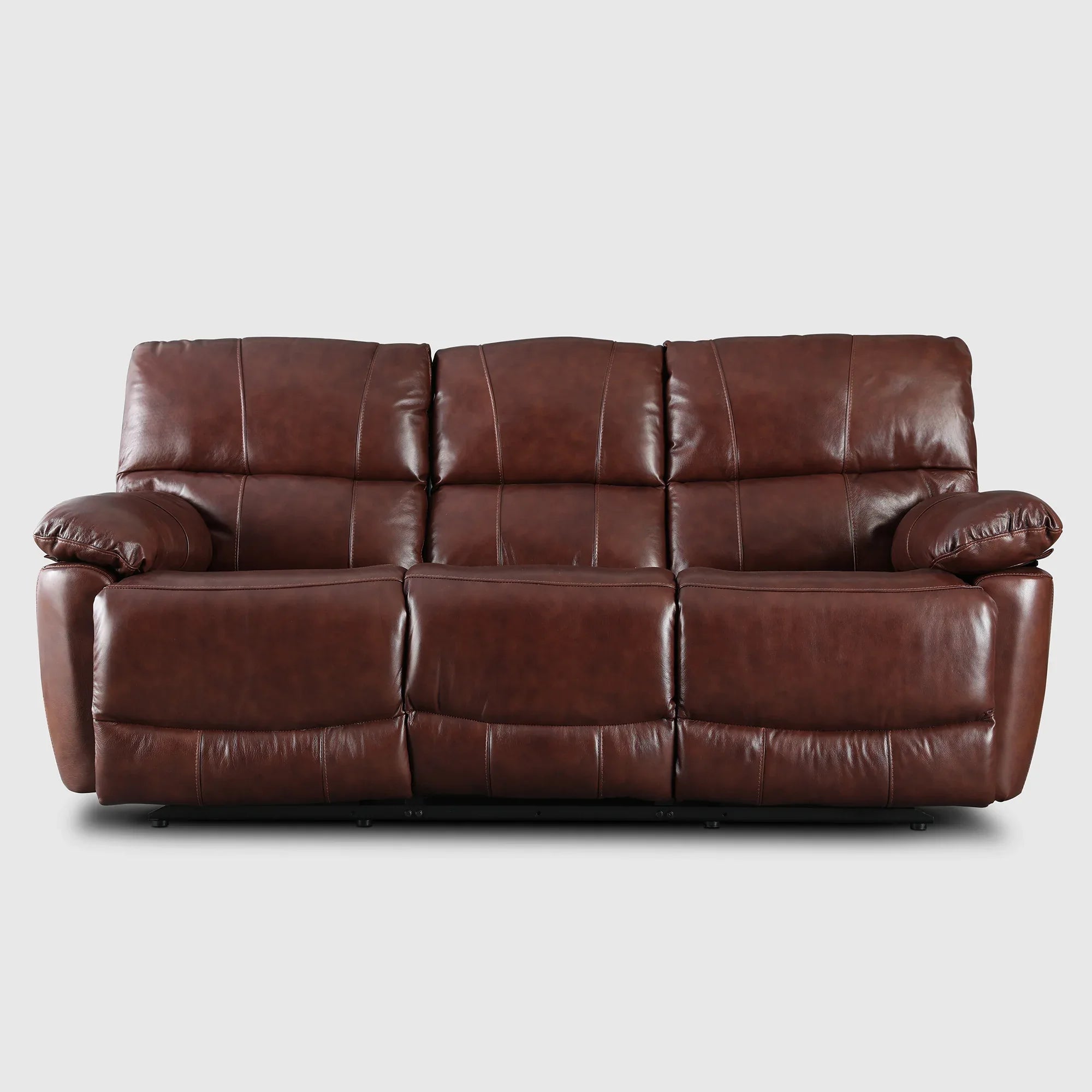 Charles Half Leather Three Seater Recliner - HomeTown