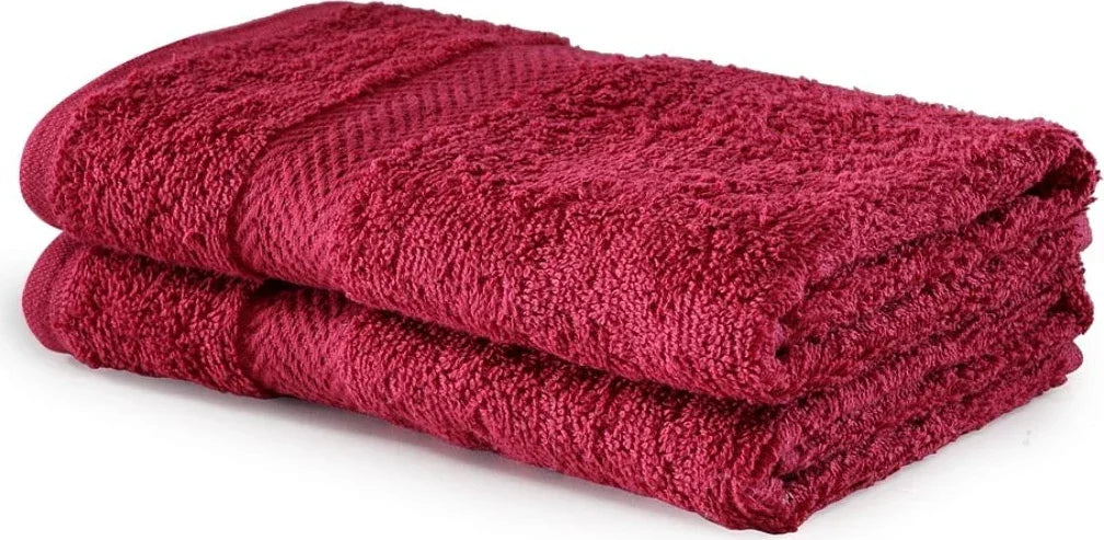 Paradiso Cotton Set Of 2 Hand Towel 40X60 Cm 500 Gsm in Burgundy Colour - HomeTown