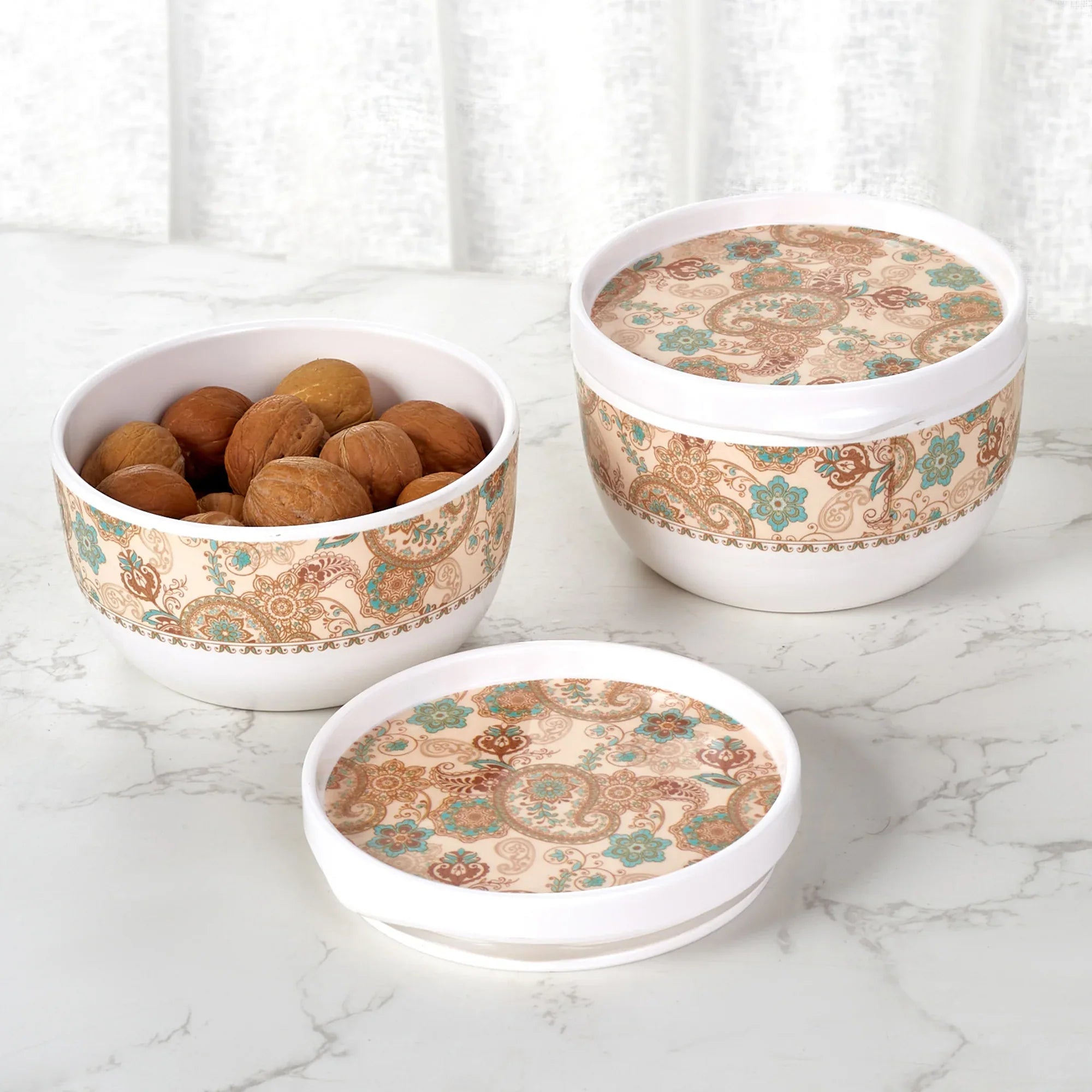 Badami Melamine AirTight Jar Set Of 2 in Multi Colour - HomeTown