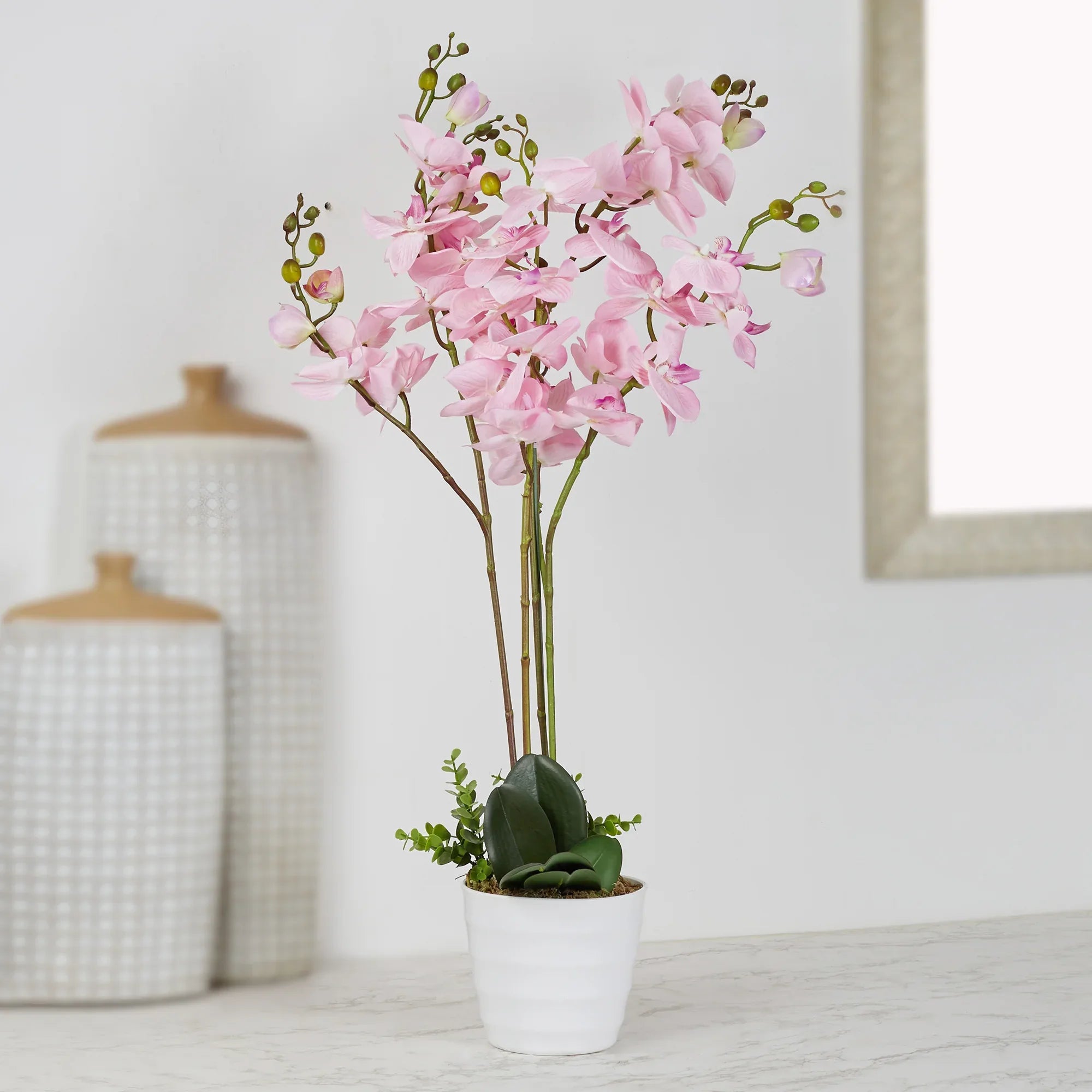 Ilana Artificial Orchid Potted Plant 75Cm in Pink Colour - HomeTown