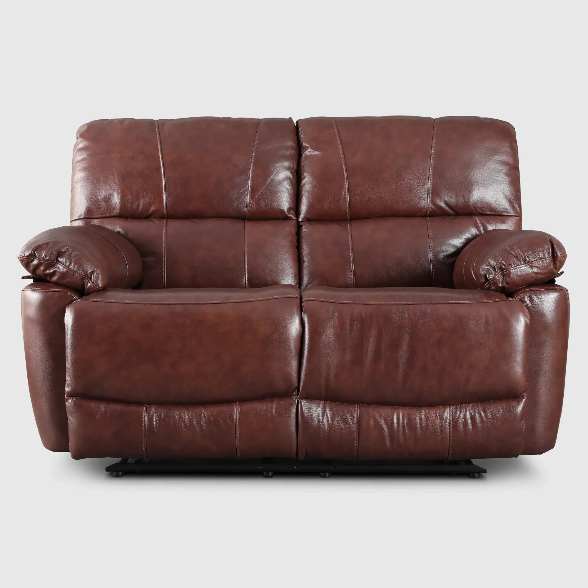 Charles Half Leather Two Seater Recliner - HomeTown