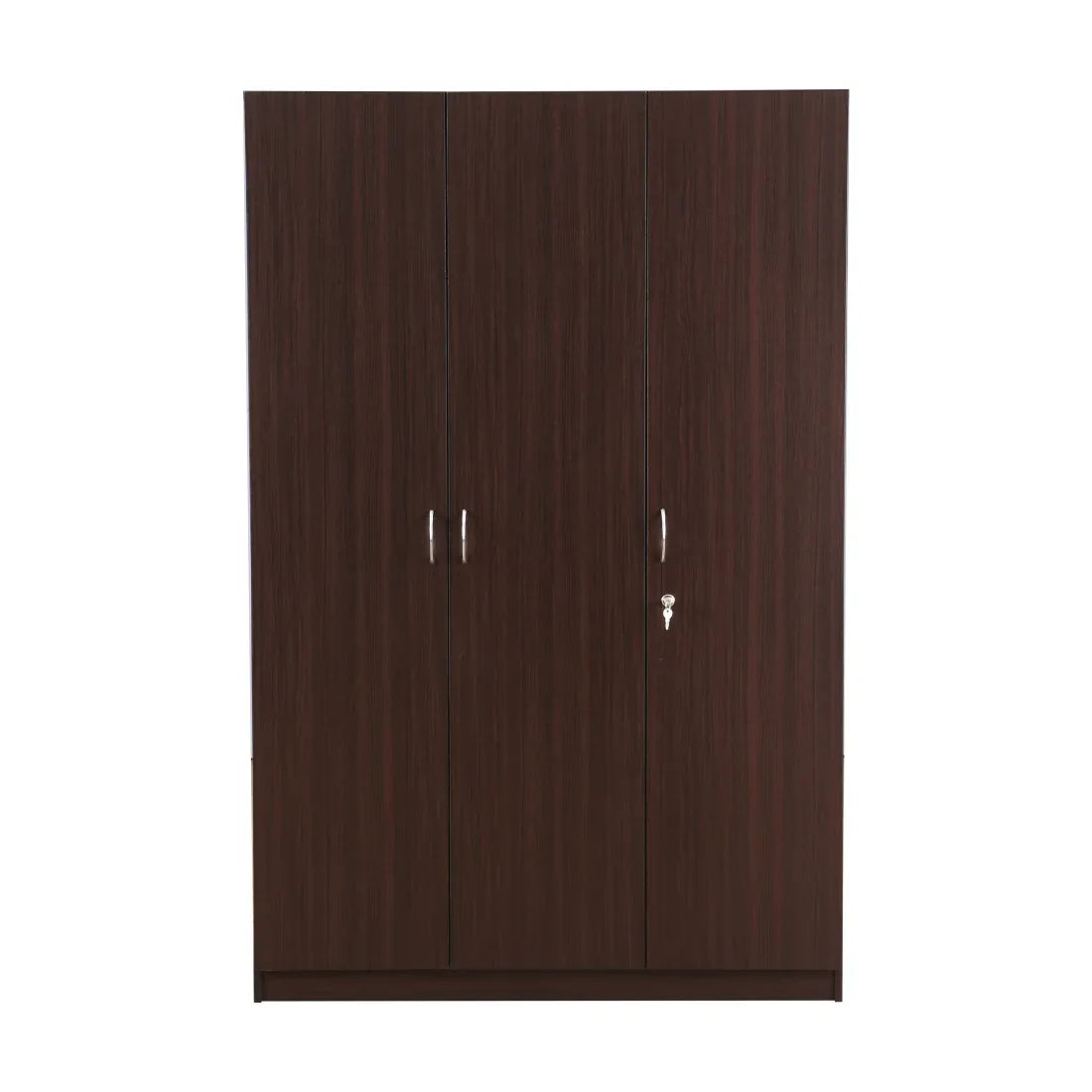 Willy Engineered Wood 3 door wardrobe in Walnut Finish - HomeTown
