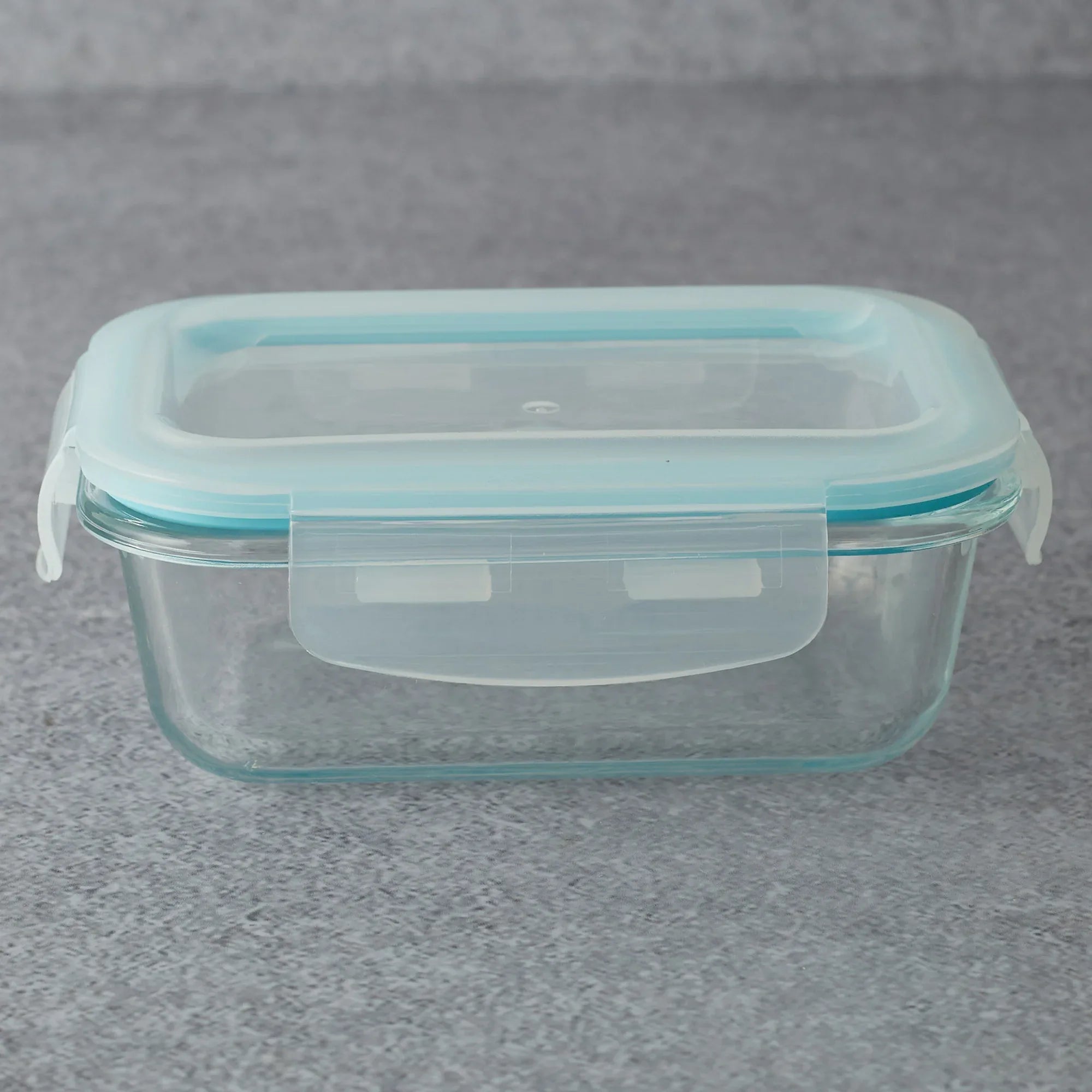 Robust Glass Rectangle Container with PP Lid 370ML in Transparent Colour - HomeTown