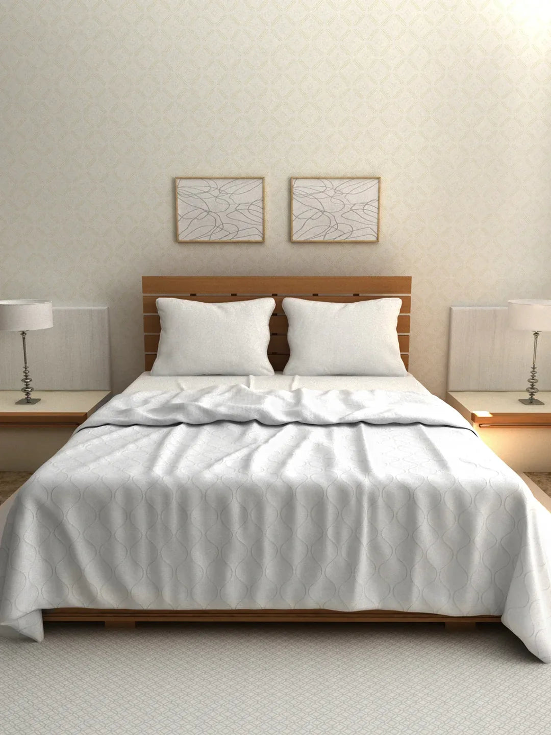 Amour Double Dohar 254X215 CM in Off White Colour - HomeTown