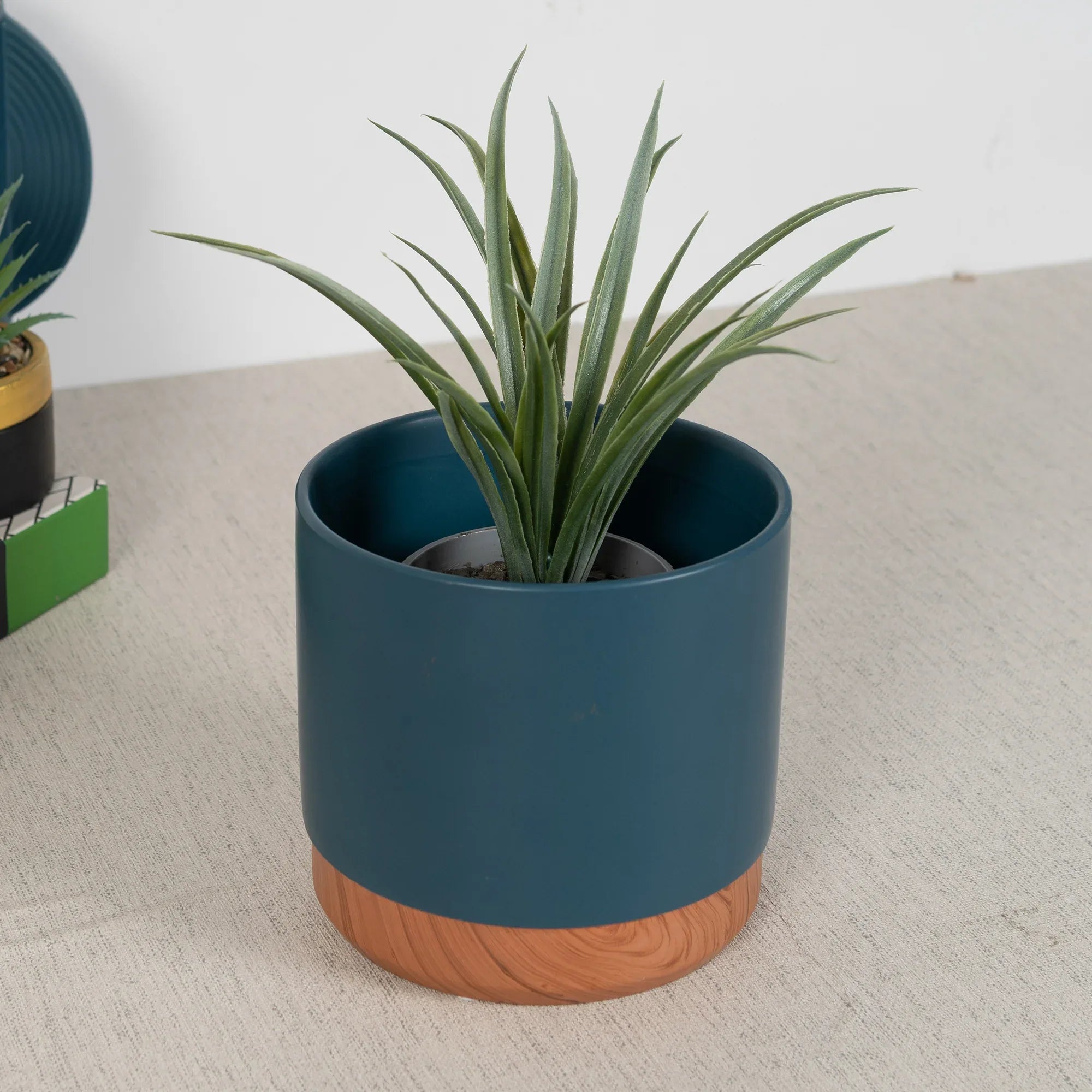 Alura Milan Ceramic Planter 16Cm in Blue Colour - HomeTown