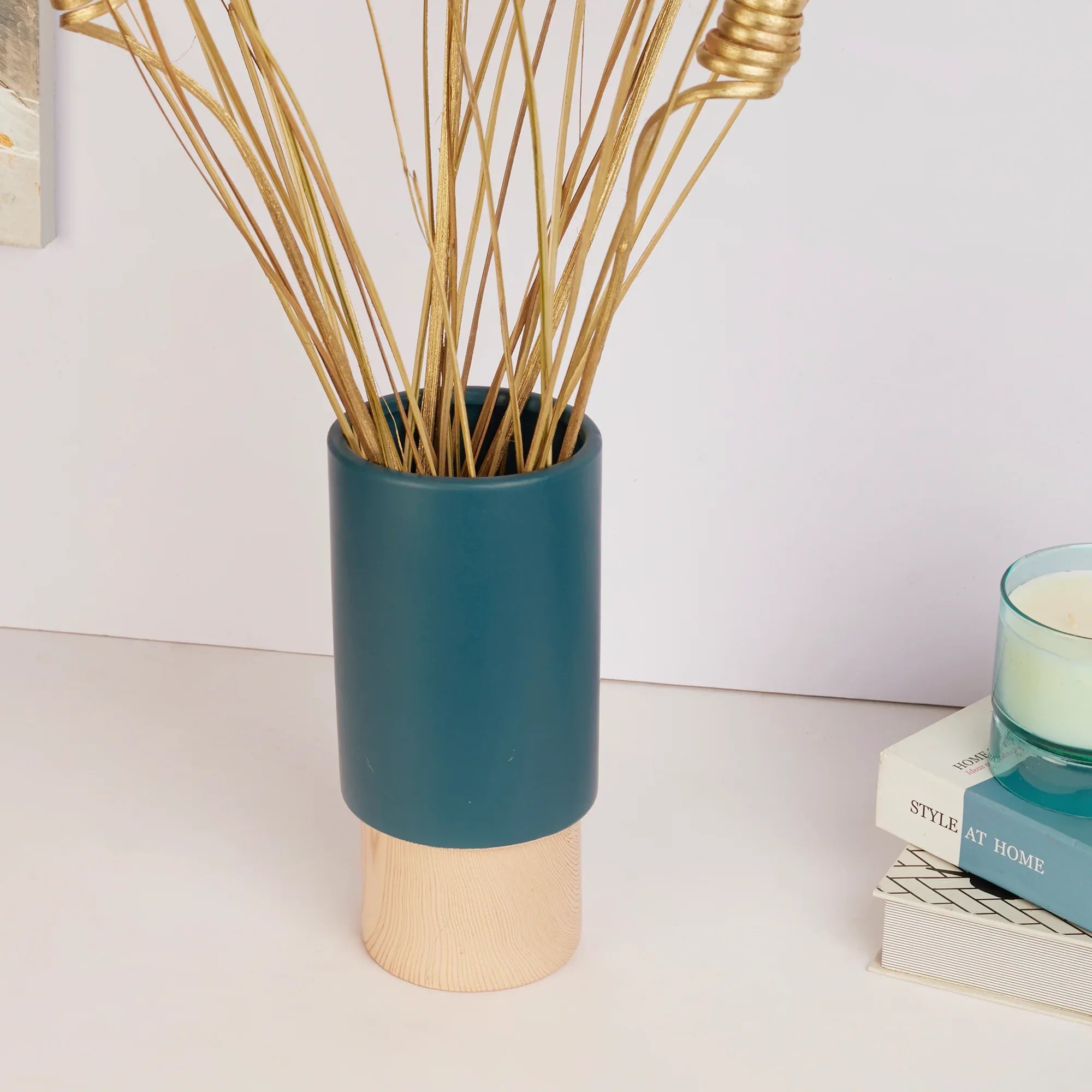 Alura Milan Ceramic Planter 26Cm in Blue Colour - HomeTown