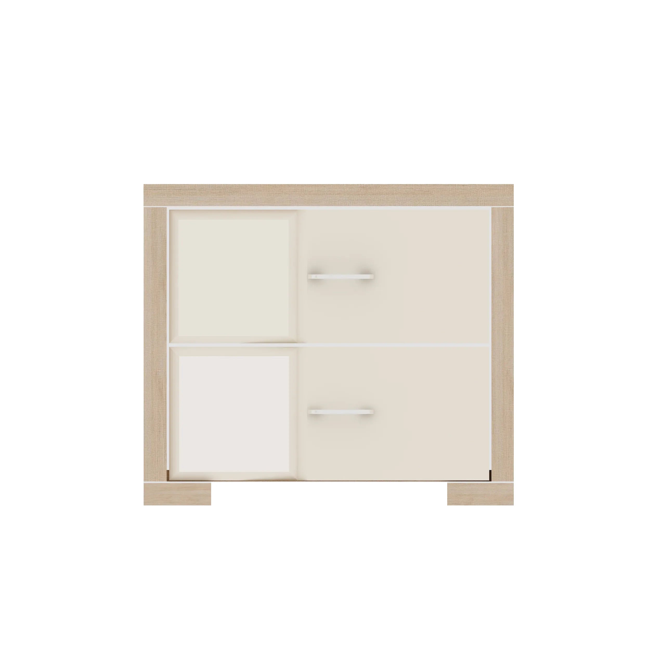 Jordan Night Stand in Sonam Oak & White Colour - HomeTown