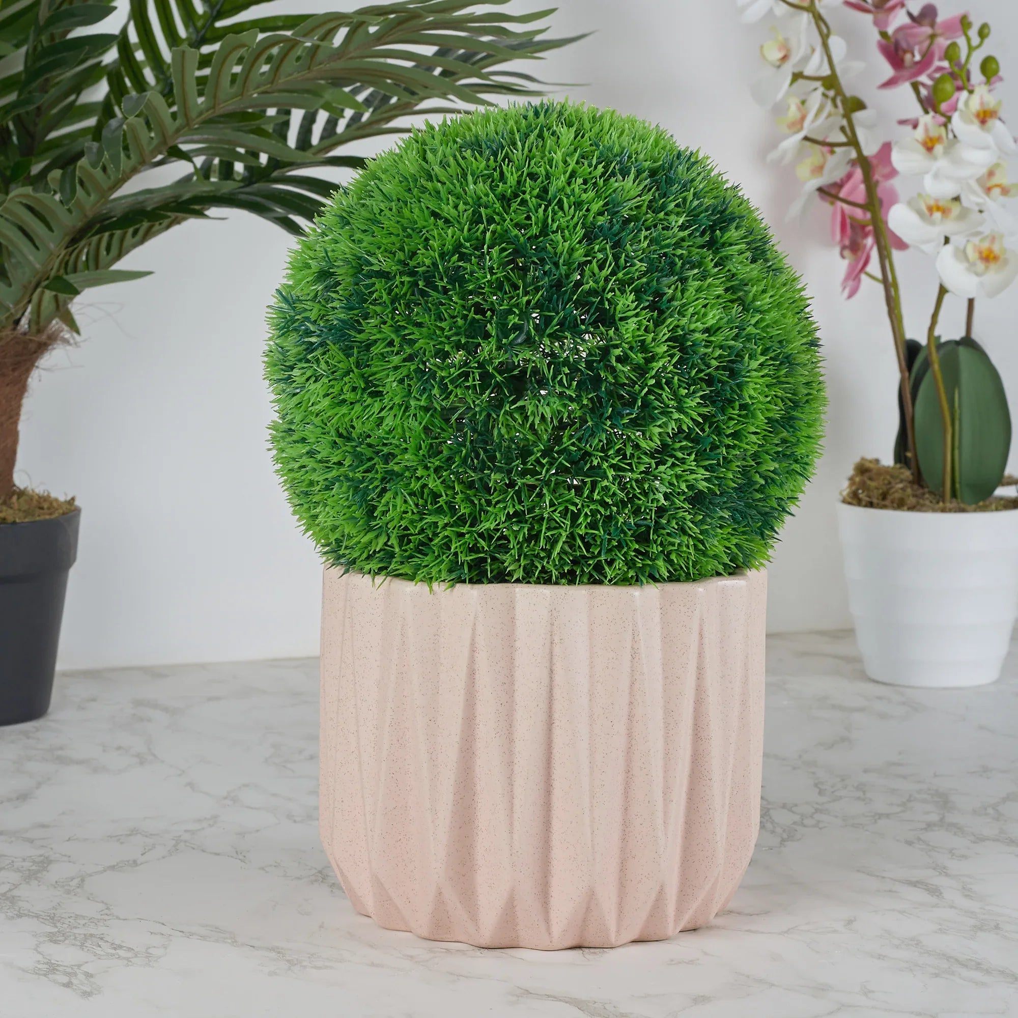 Ilana Artificial Grass Decorative Ball Dia 28Cm in Green Colour - HomeTown