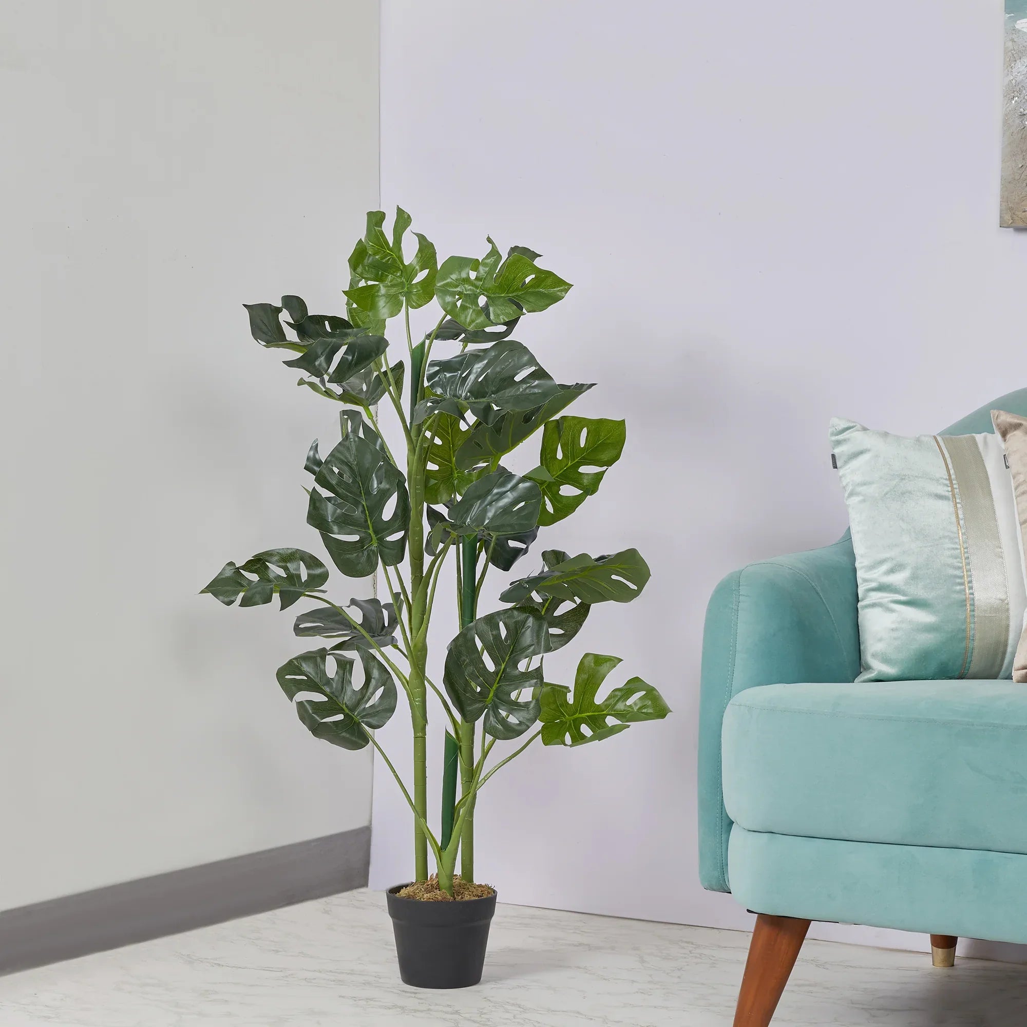 Ilana Artificial Monstera Potted Plant 120Cm in Green Colour - HomeTown