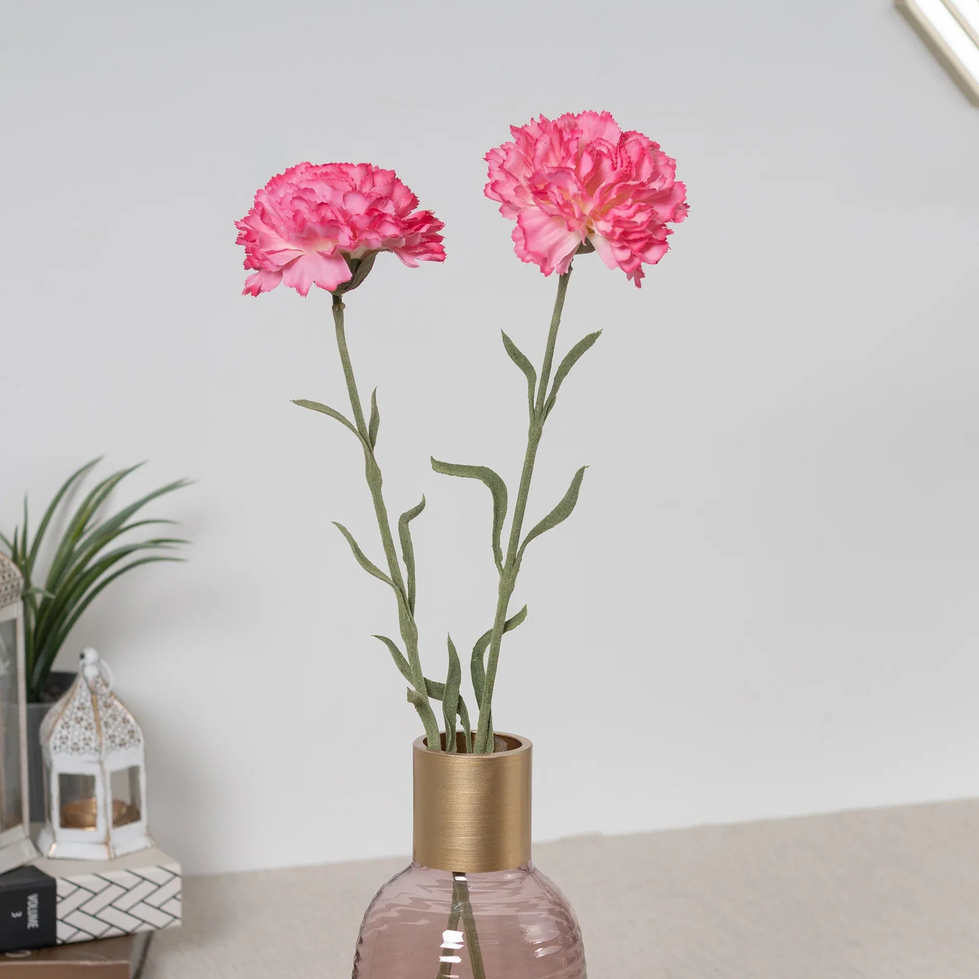 Elora Pink Carnation Faux Flower 62 Cm in Pink Colour - HomeTown