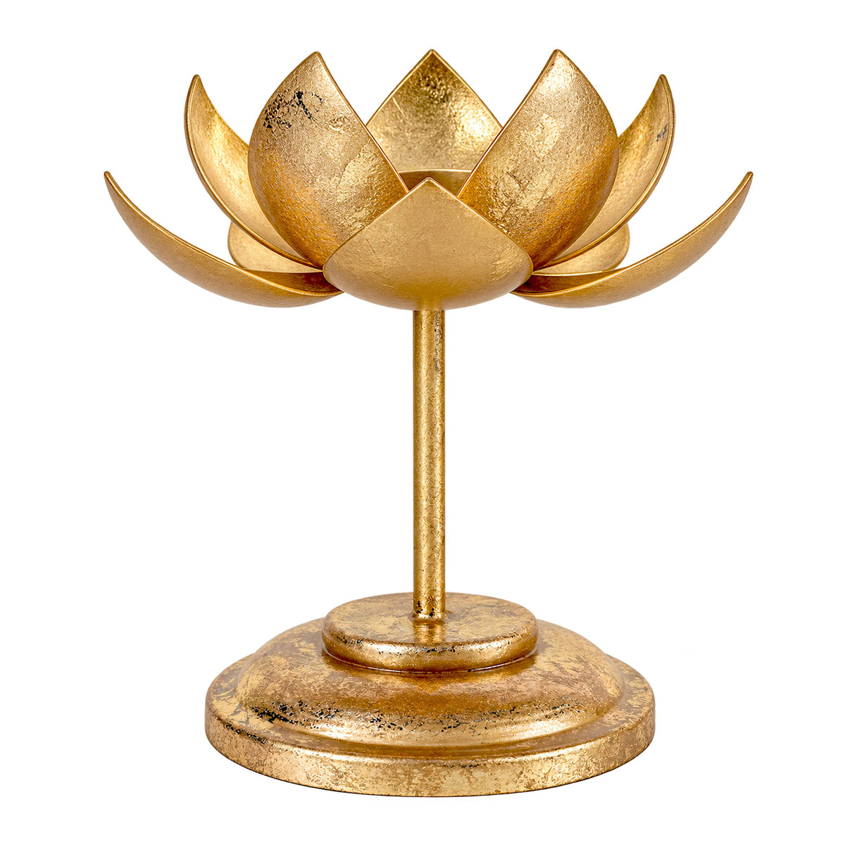 CGI Luxe Utsav Single Lotus Stand S Gold Finish | 111X1X13 cm