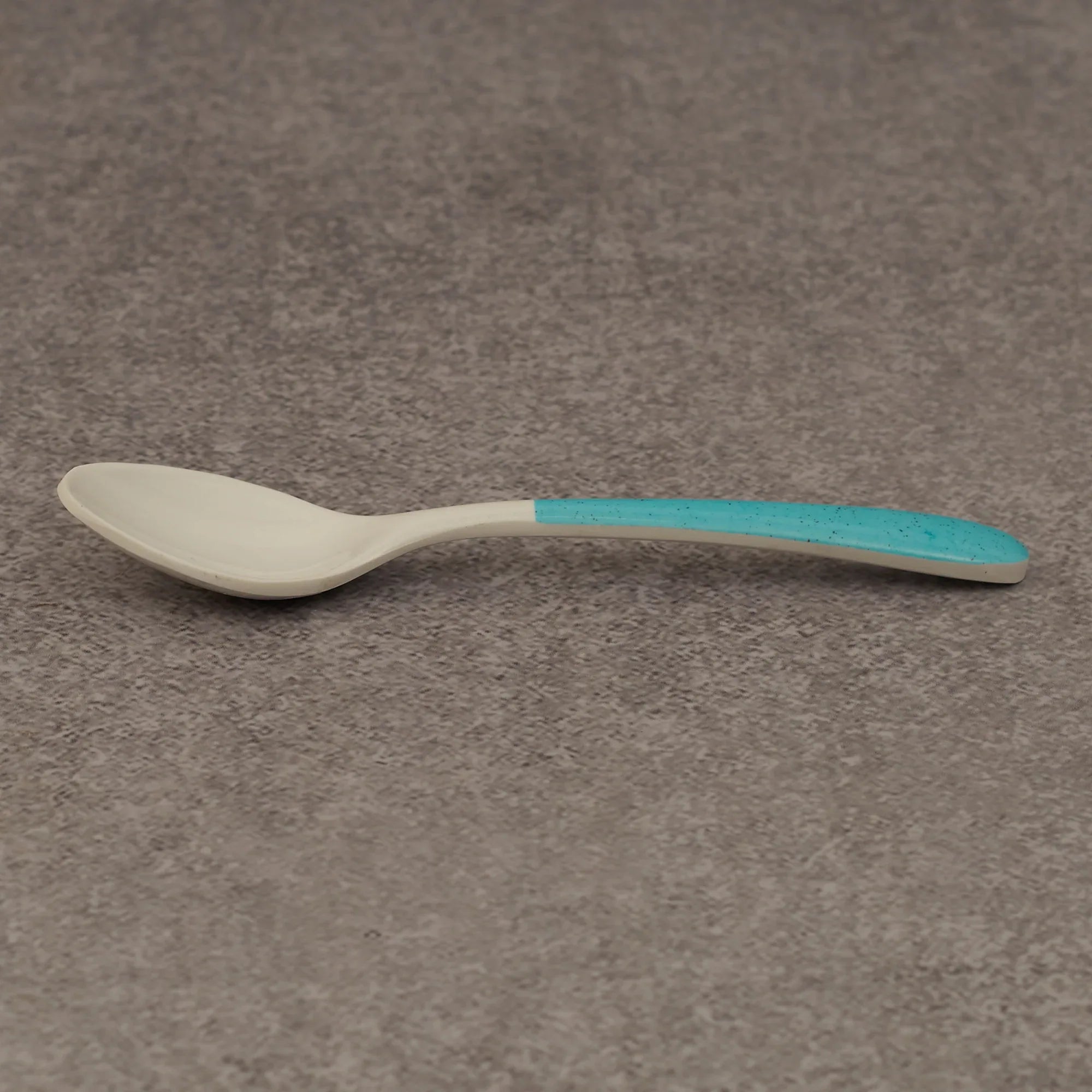 Emilia Melamine Speckles Table Spoon in Dusky Blue Colour - HomeTown
