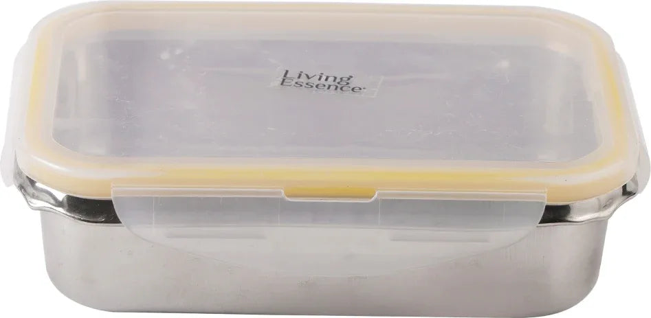 Carry Steel Rectangle Container 500ML in Silver Colour