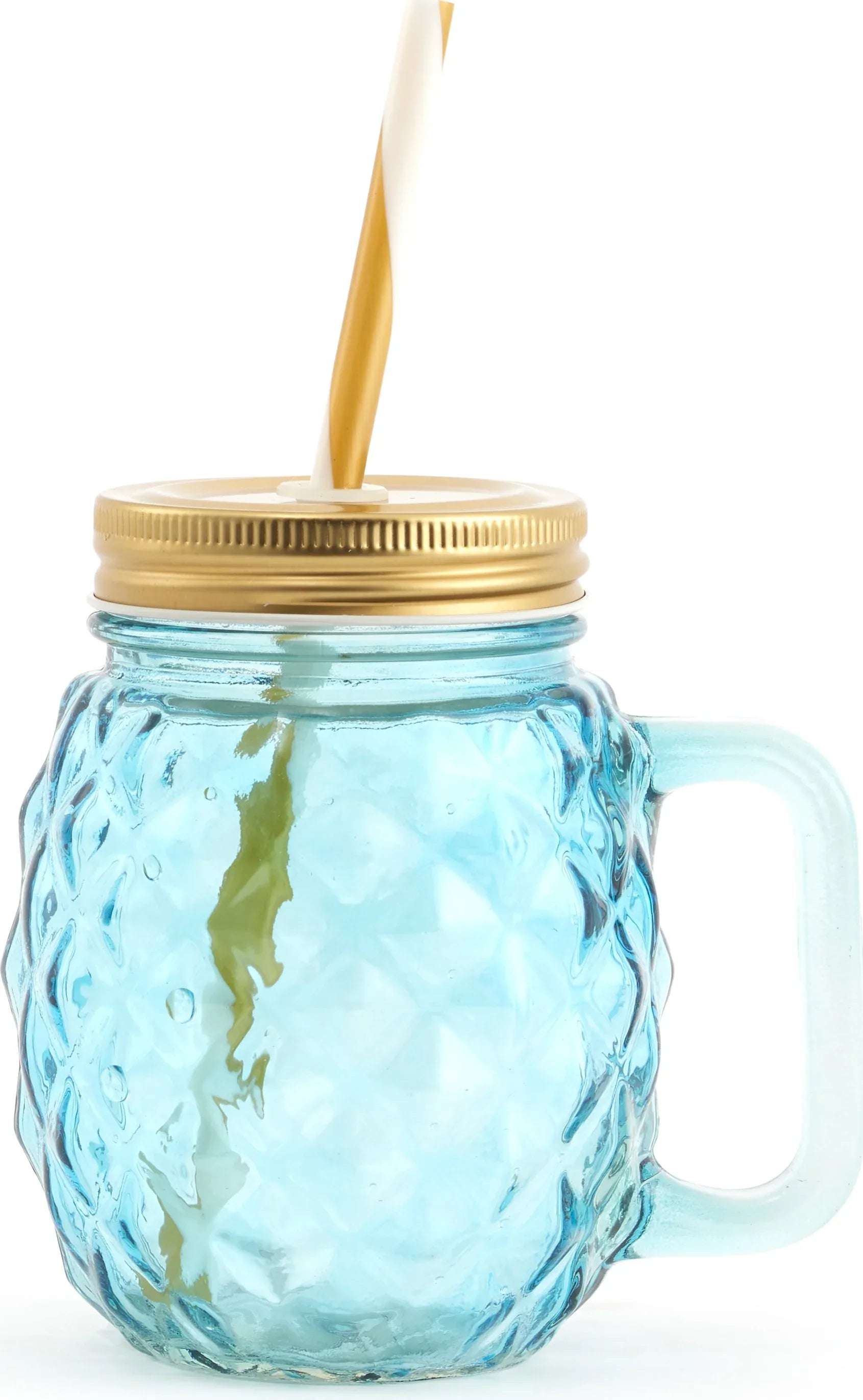 Bahamas Glass Pineapple Jar 400 ml in Teal Colour - HomeTown