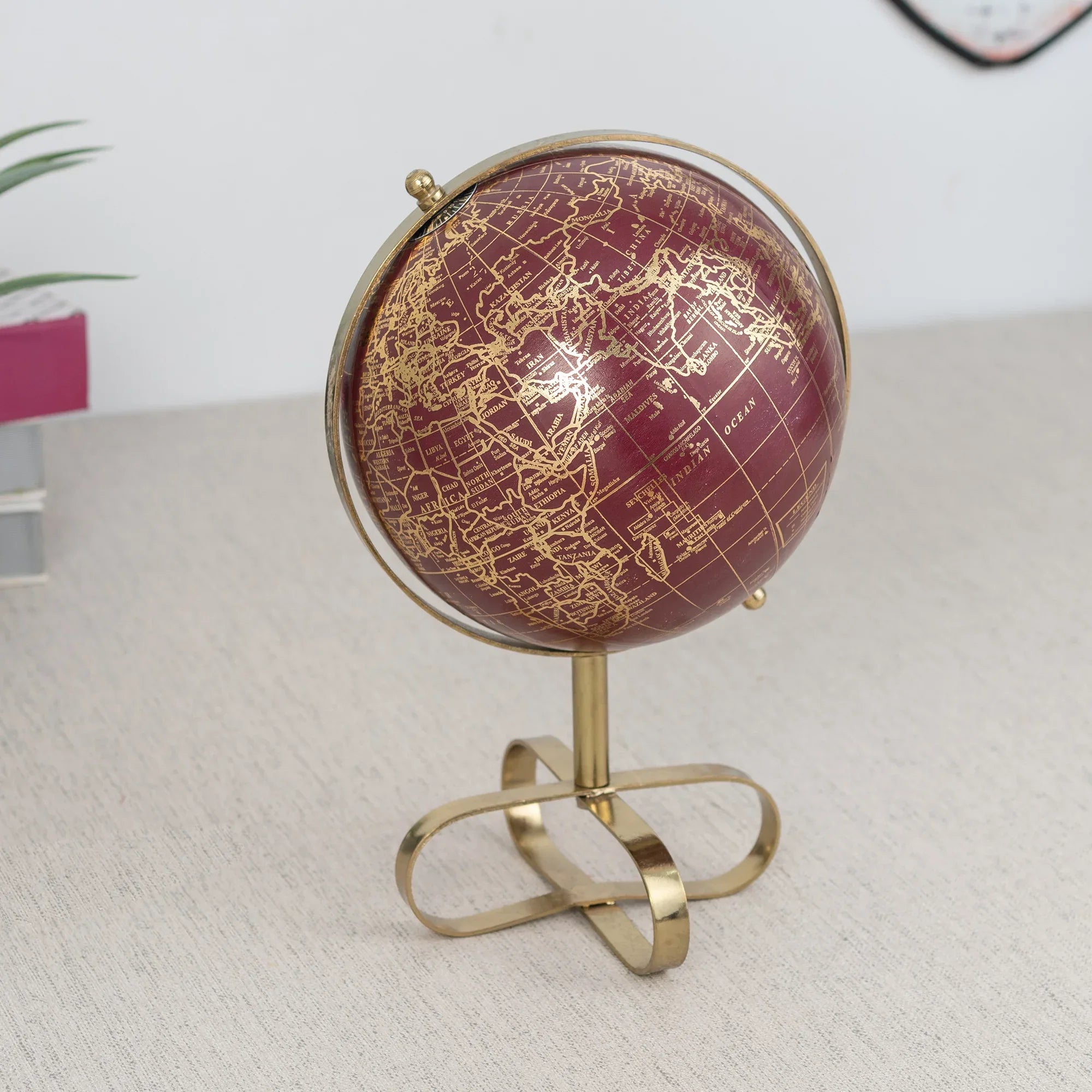 Rover Metal Globe 6 Inch in Gold Colour - HomeTown