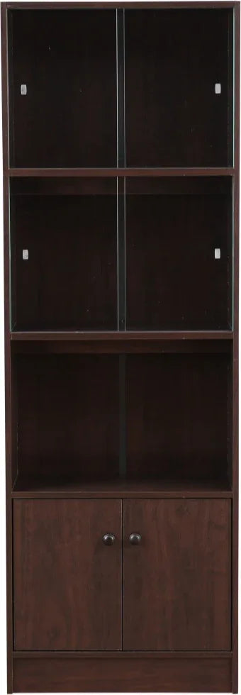 Lara Engineered Wood Medium Book Shelf in Wenge Colour - HomeTown