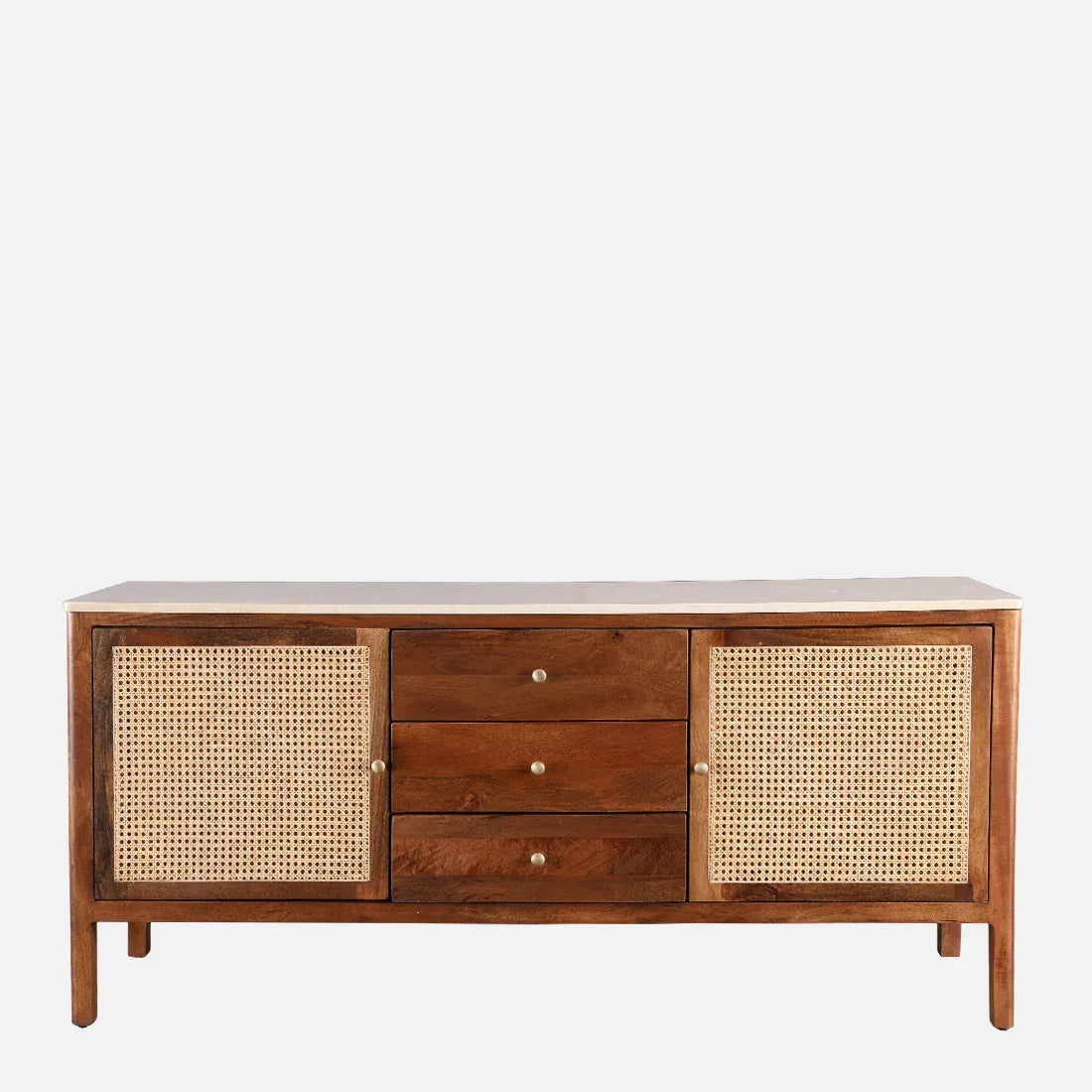 Siam Acacia Wood Two Door Sideboard in Honey Colour - HomeTown