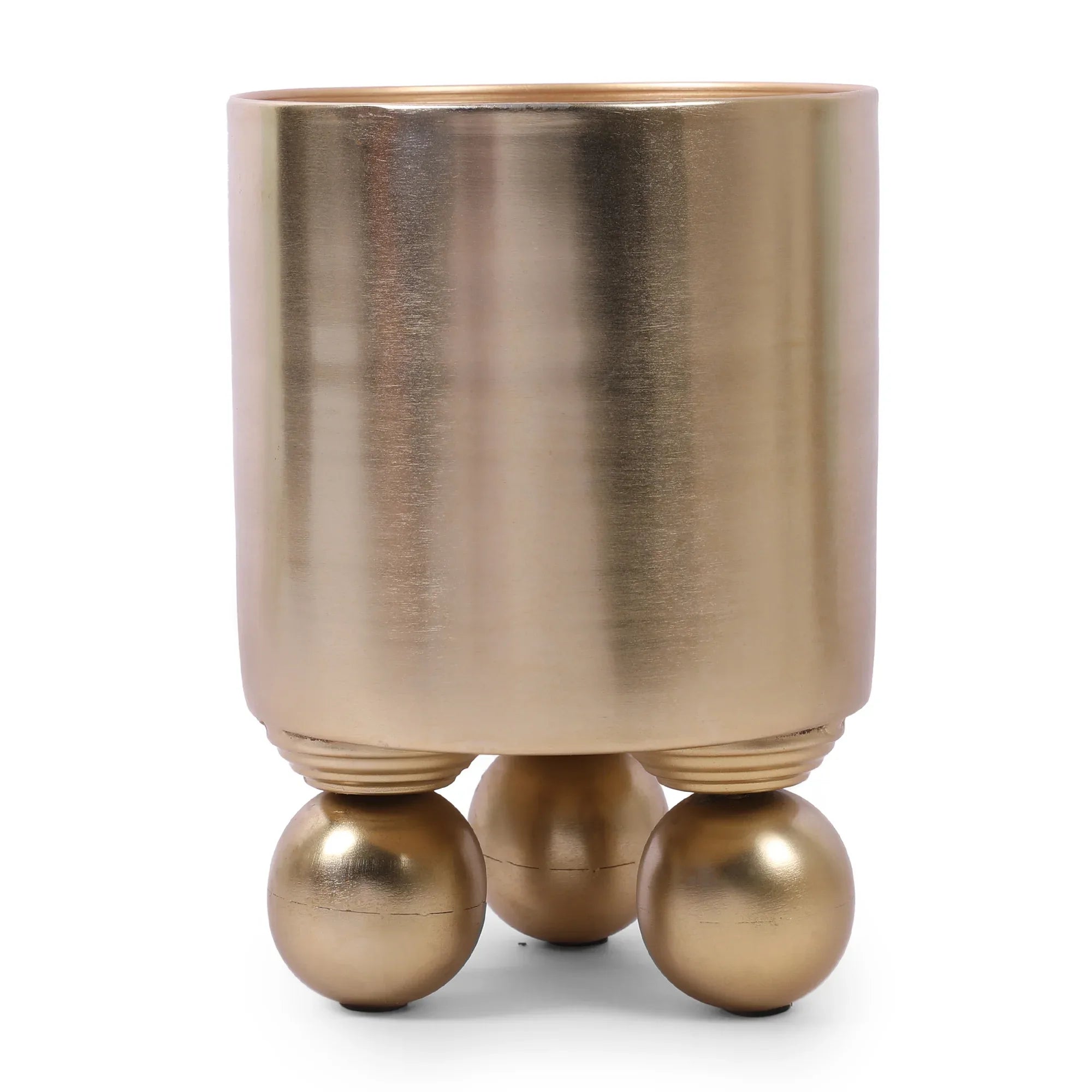 Cosmos Metal Planter 20 cm in Gold Colour - HomeTown