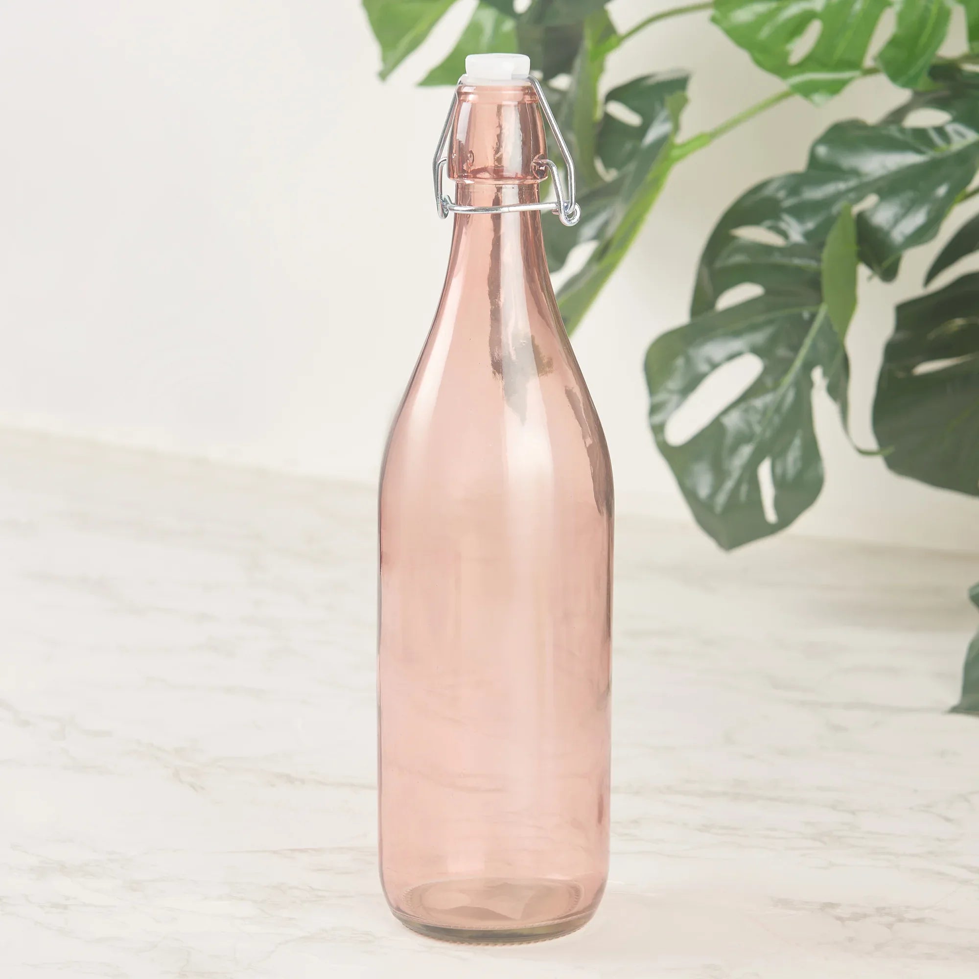 Good Life Glass Tinted Bottle 1 Ltr in Pink Colour - HomeTown