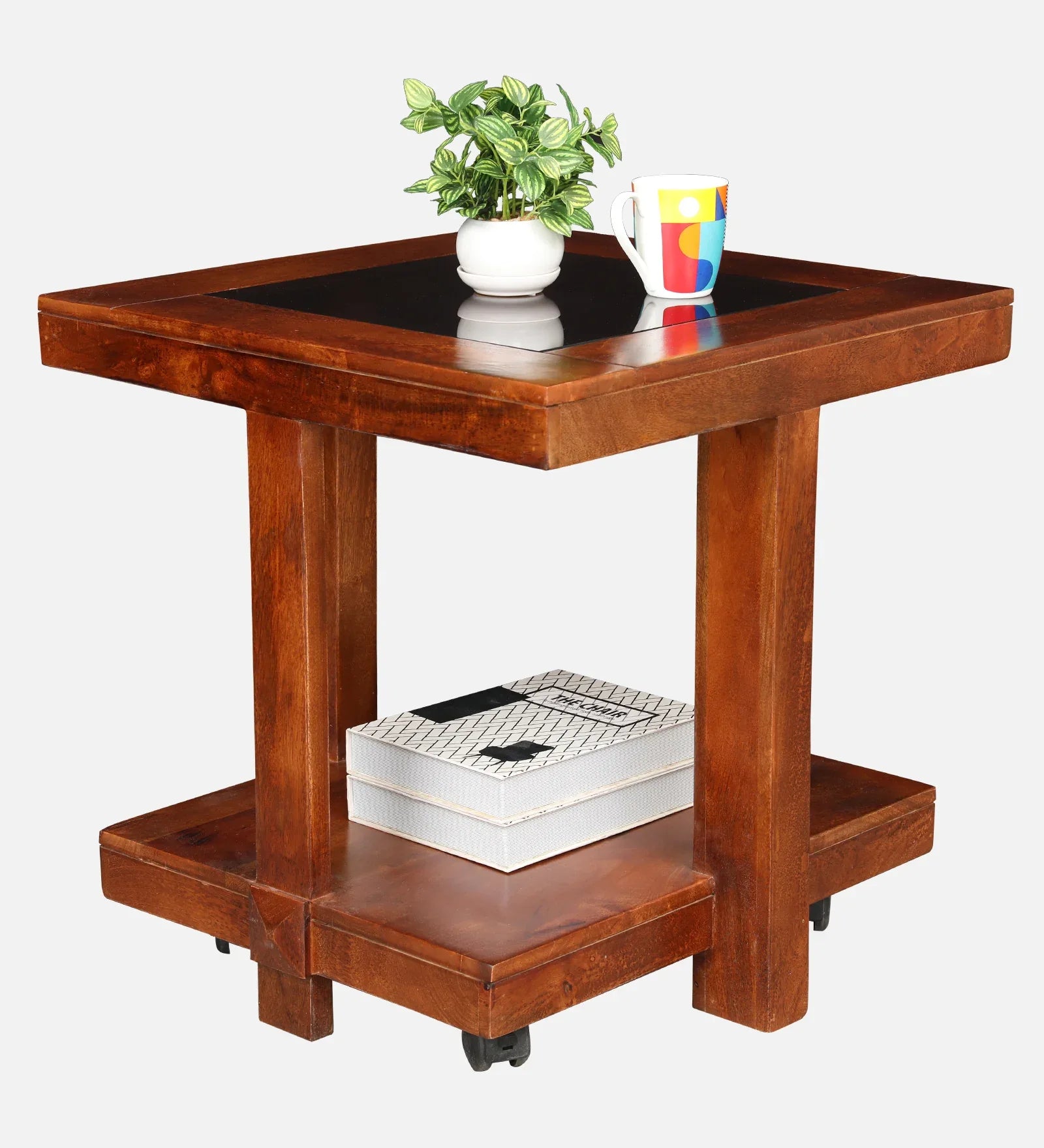 Joss Solid Wood Side Table in Walnut Colour - HomeTown