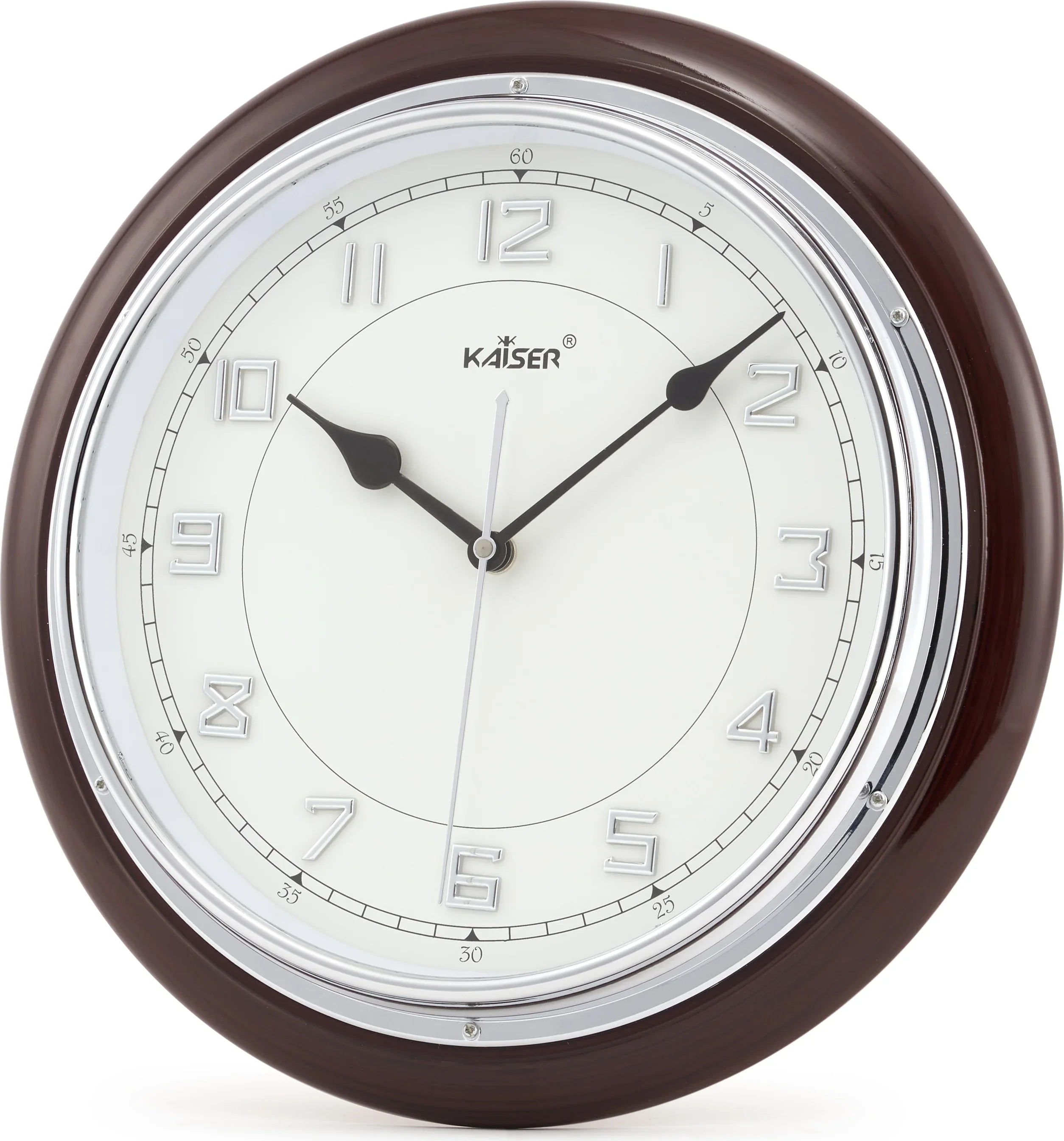 Wooden Wall Clock in Rose Wood Colour by Kaiser - HomeTown